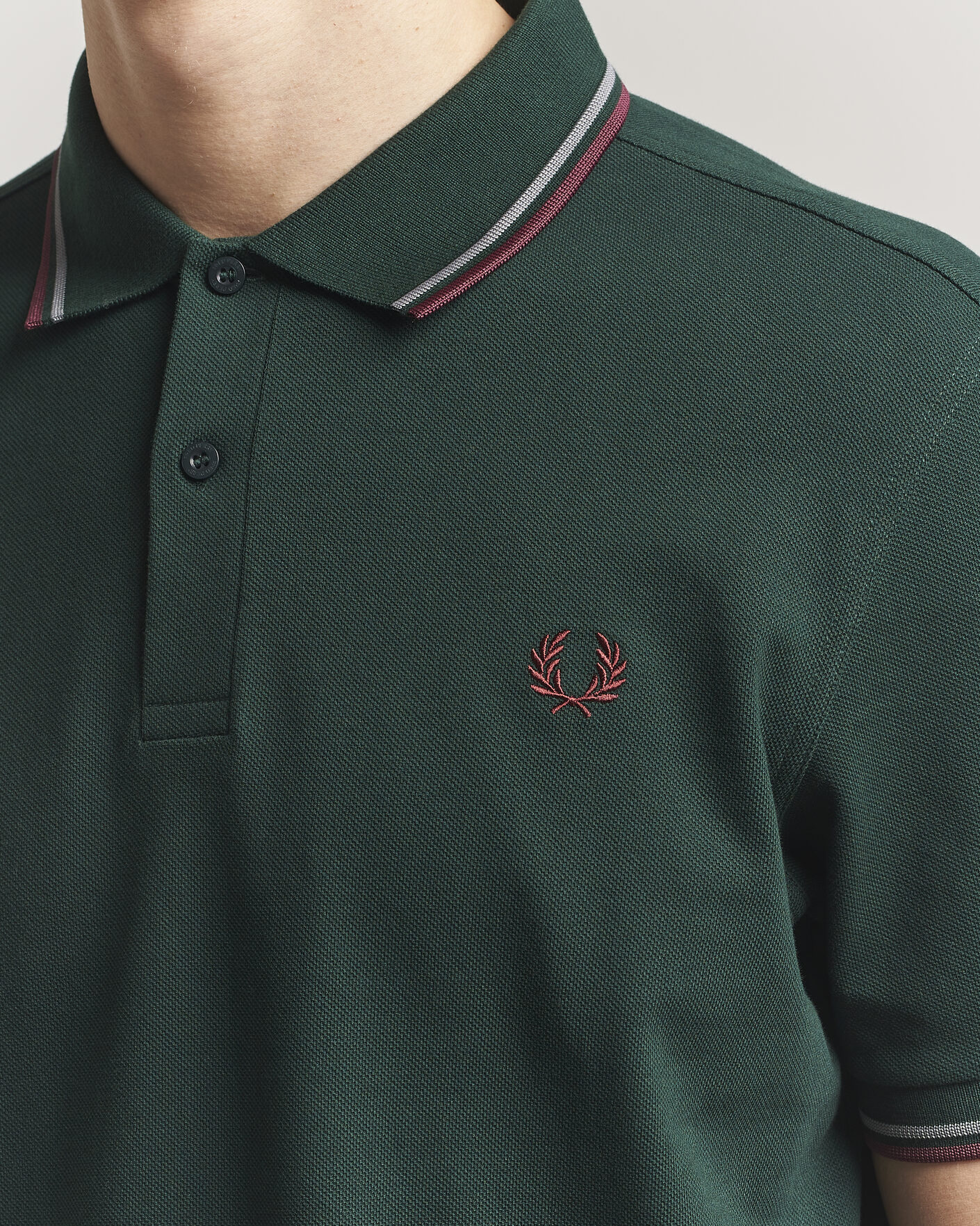 Herr | Pikéer | Fred Perry | Twin Tipped Polo Shirt Grassroots Green