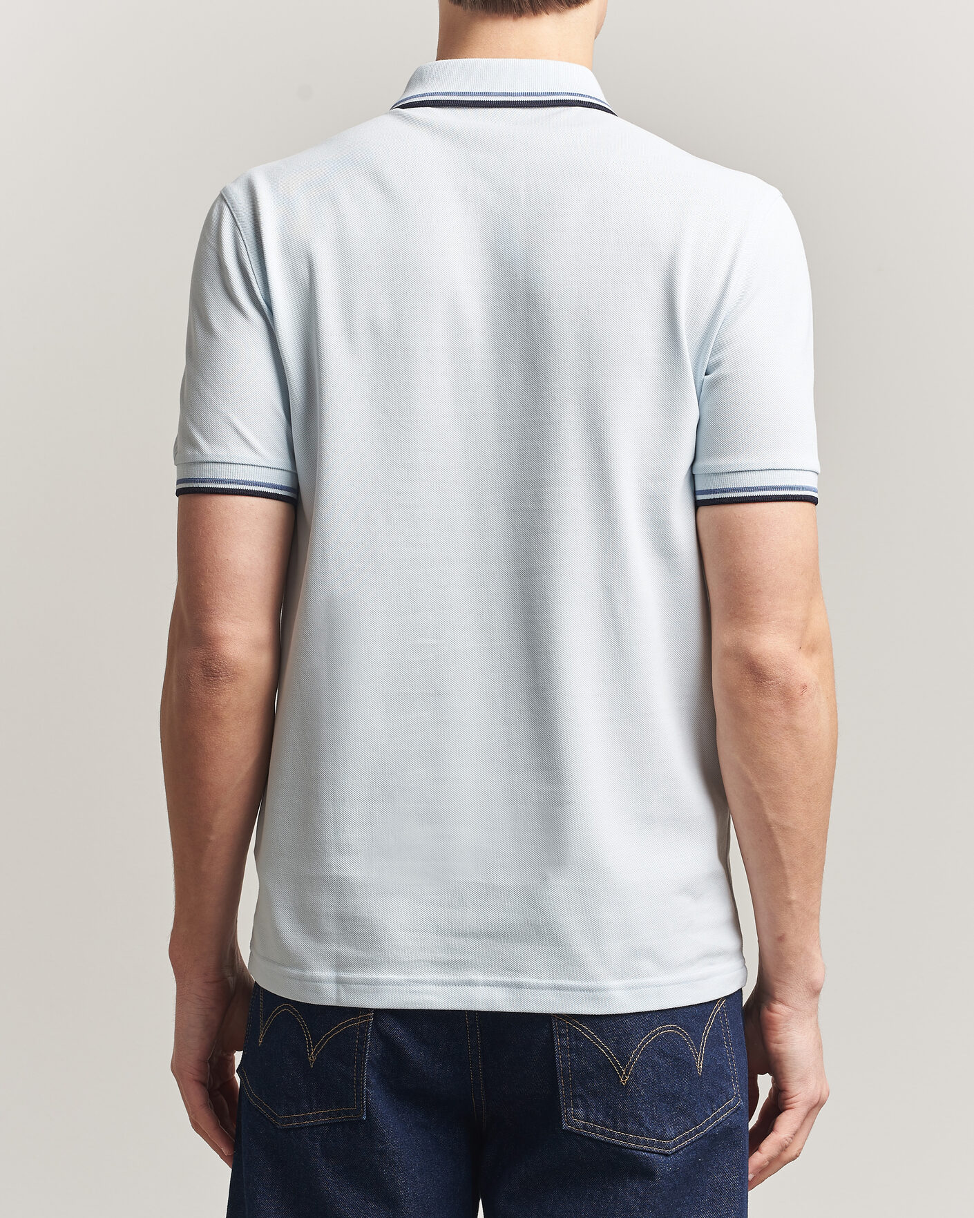 Herr | Pikéer | Fred Perry | Twin Tipped Polo Shirt Light Ice