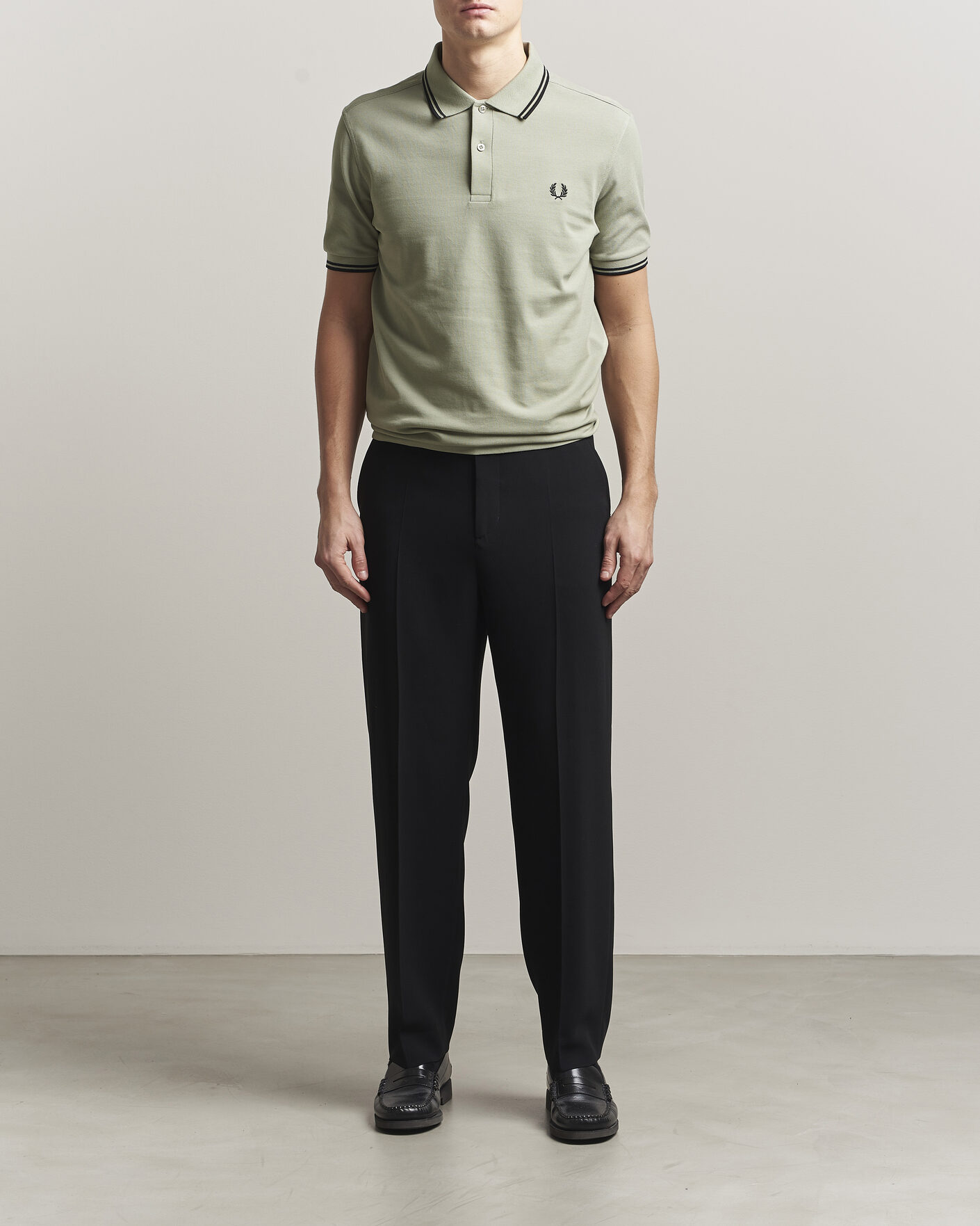 Herr | Pikéer | Fred Perry | Twin Tipped Polo Shirt Seagrass Green