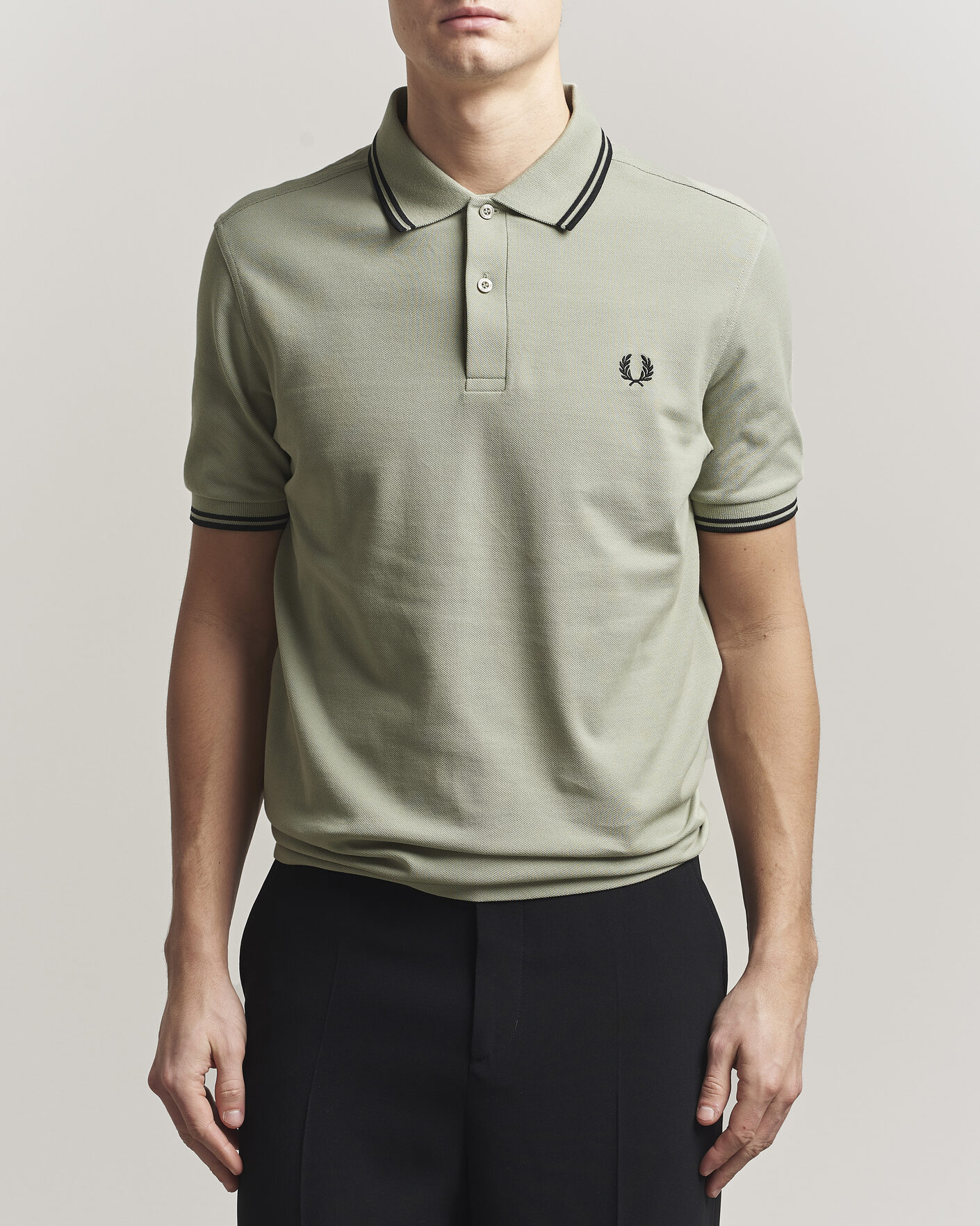Herr | Pikéer | Fred Perry | Twin Tipped Polo Shirt Seagrass Green