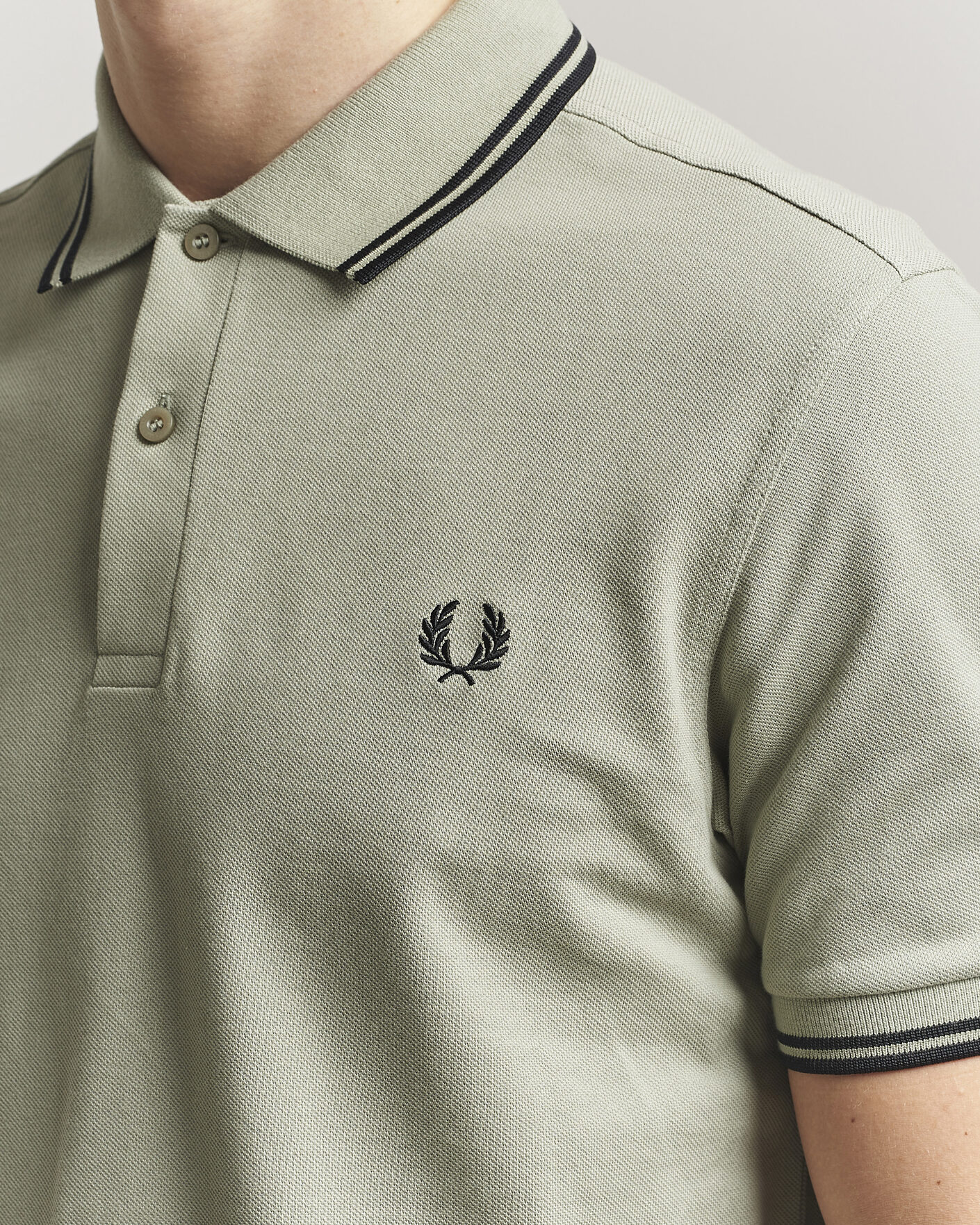 Herr | Pikéer | Fred Perry | Twin Tipped Polo Shirt Seagrass Green
