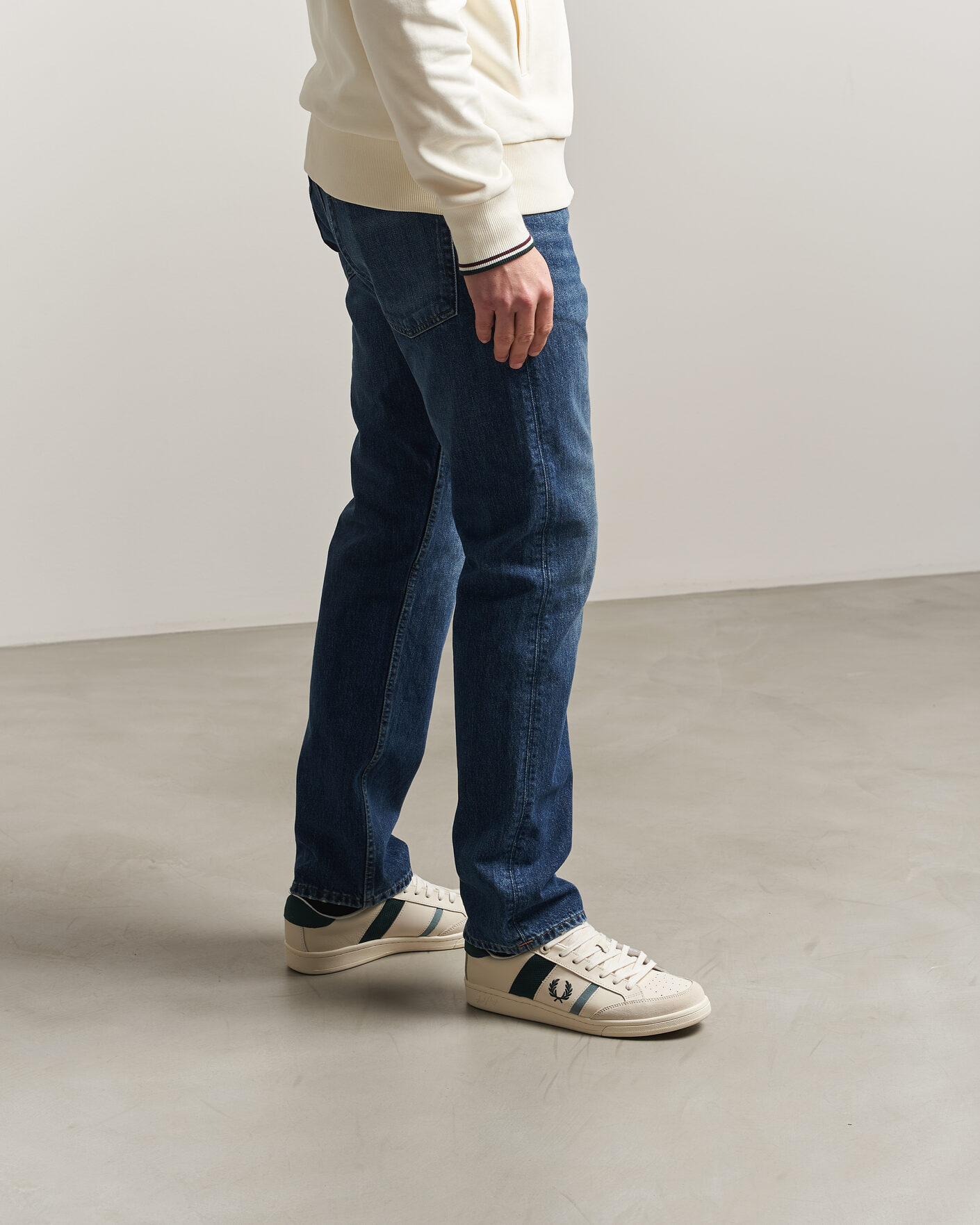 Herr | Sneakers | Fred Perry | B725 Leather/Suede Sneaker Ecru