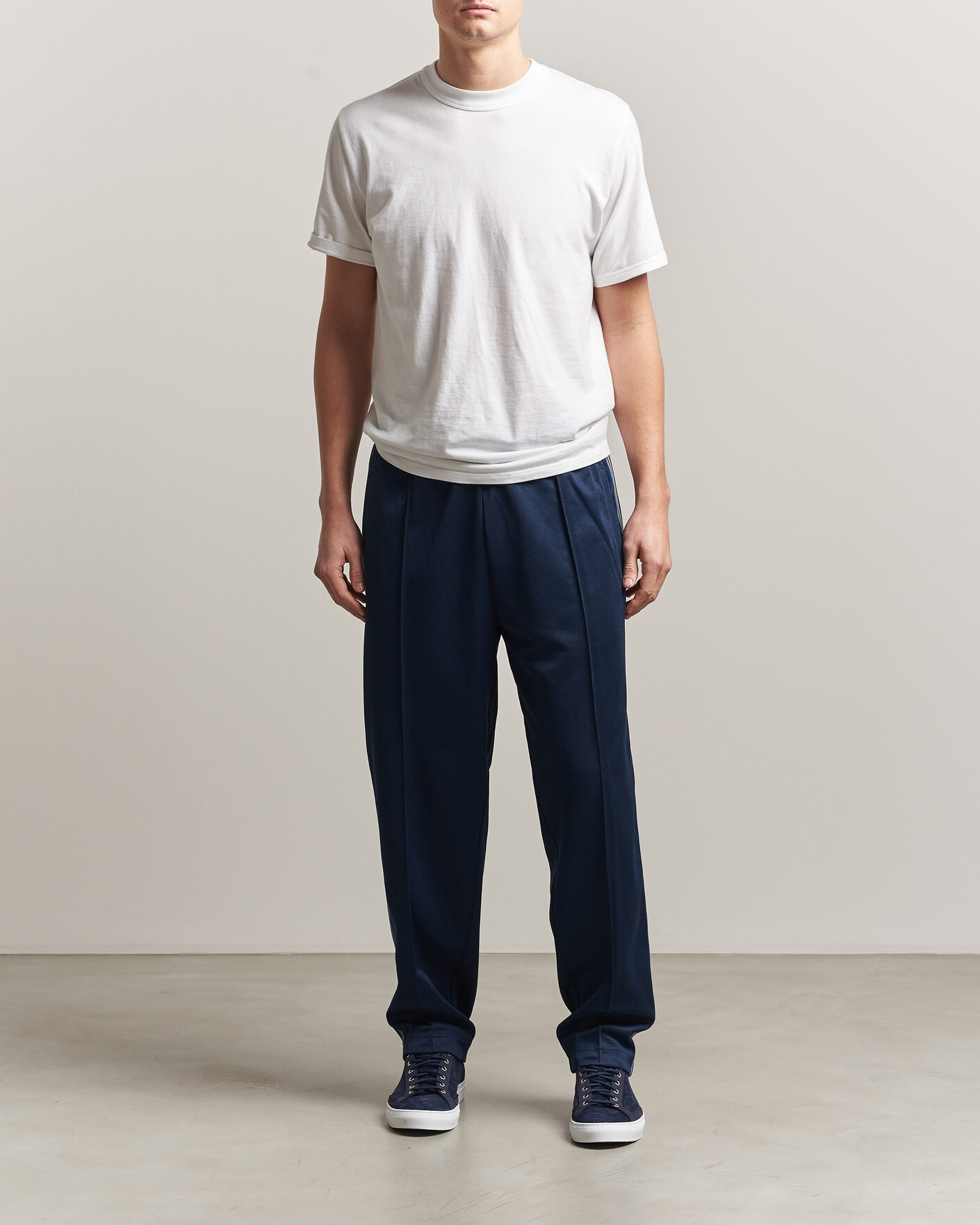 Herr | Byxor | Fred Perry | Tramline Taped Track Pants Tennis Blue