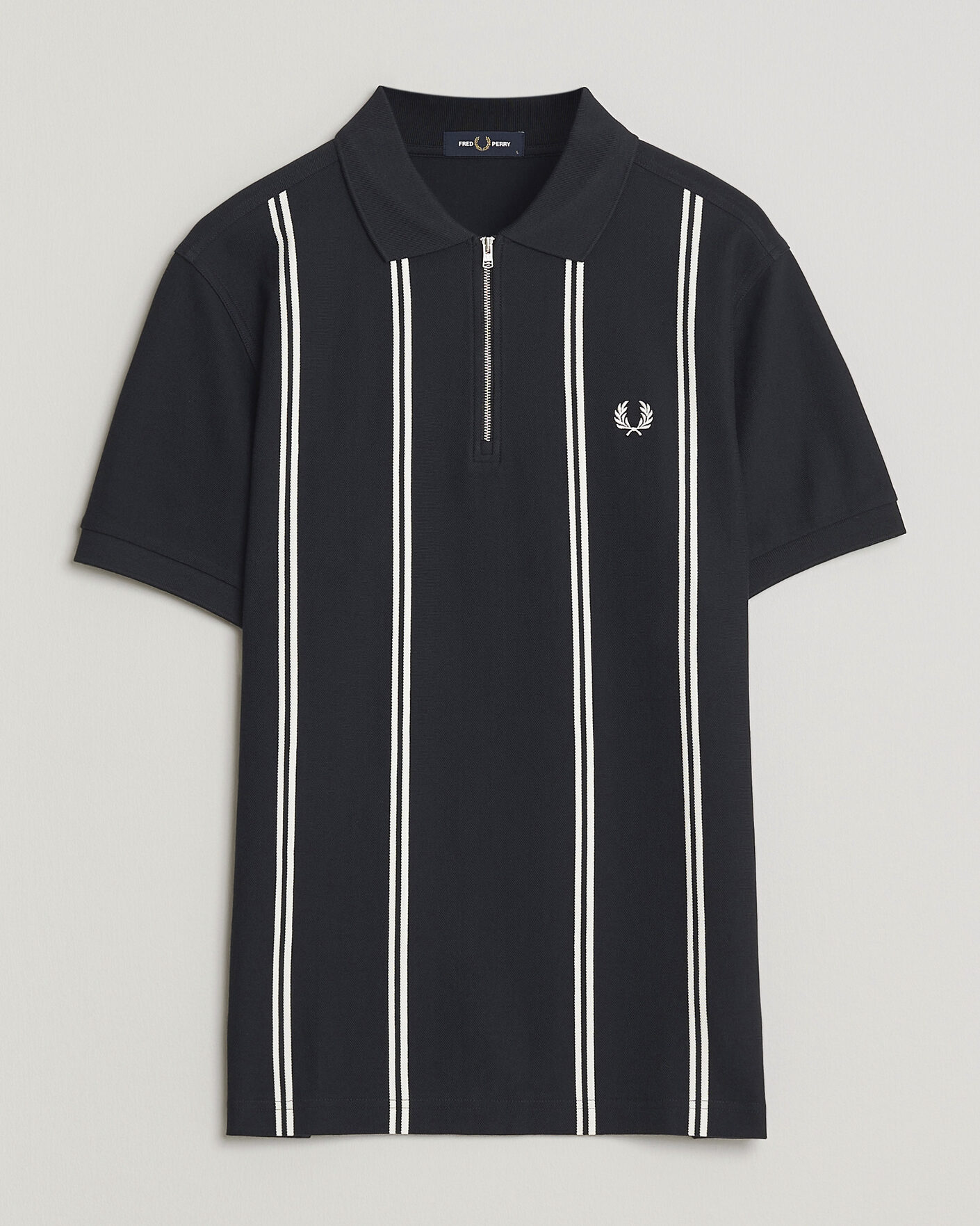Herr | Pikéer | Fred Perry | Vertical Striped Polo Navy
