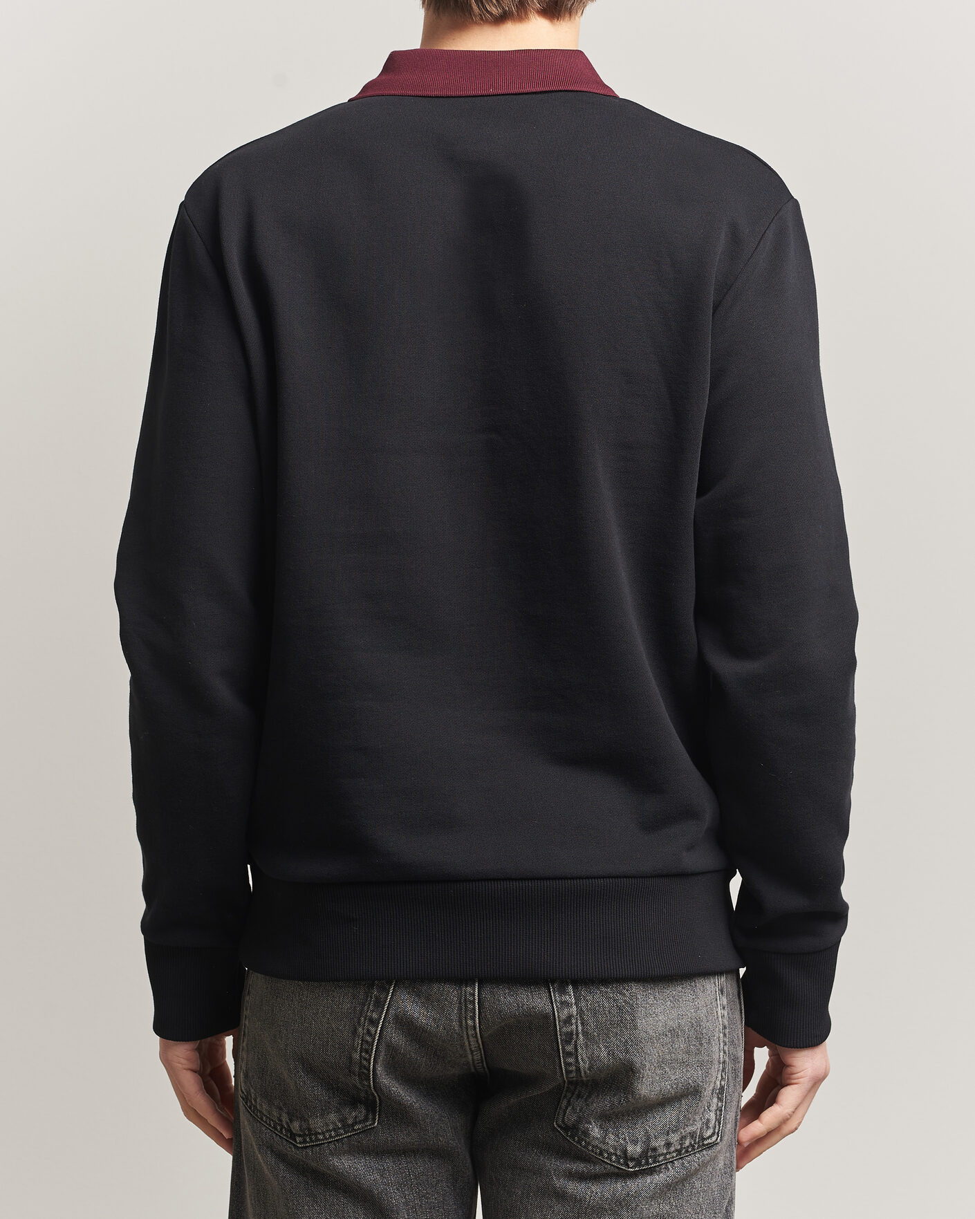 Herr | Tröjor | Fred Perry | Embroidered Paneled Polo Sweater Black
