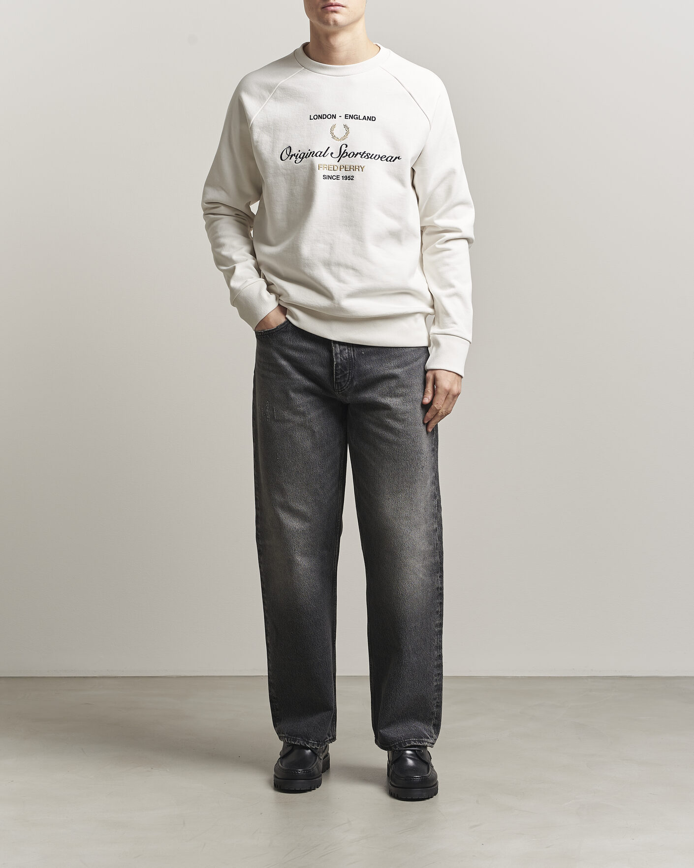Herr | Tröjor | Fred Perry | Original Sportswear Sweatshirt Snow White