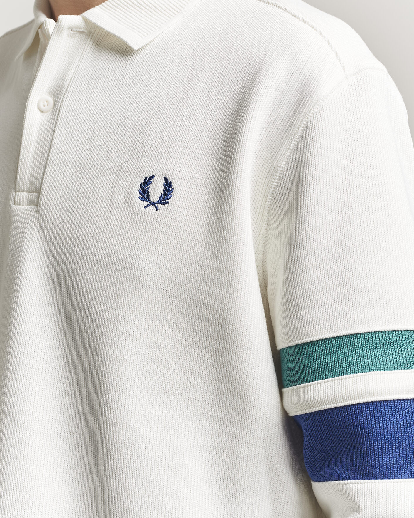 Herr | Tröjor | Fred Perry | Tipped Sleeve Rugger Snow White