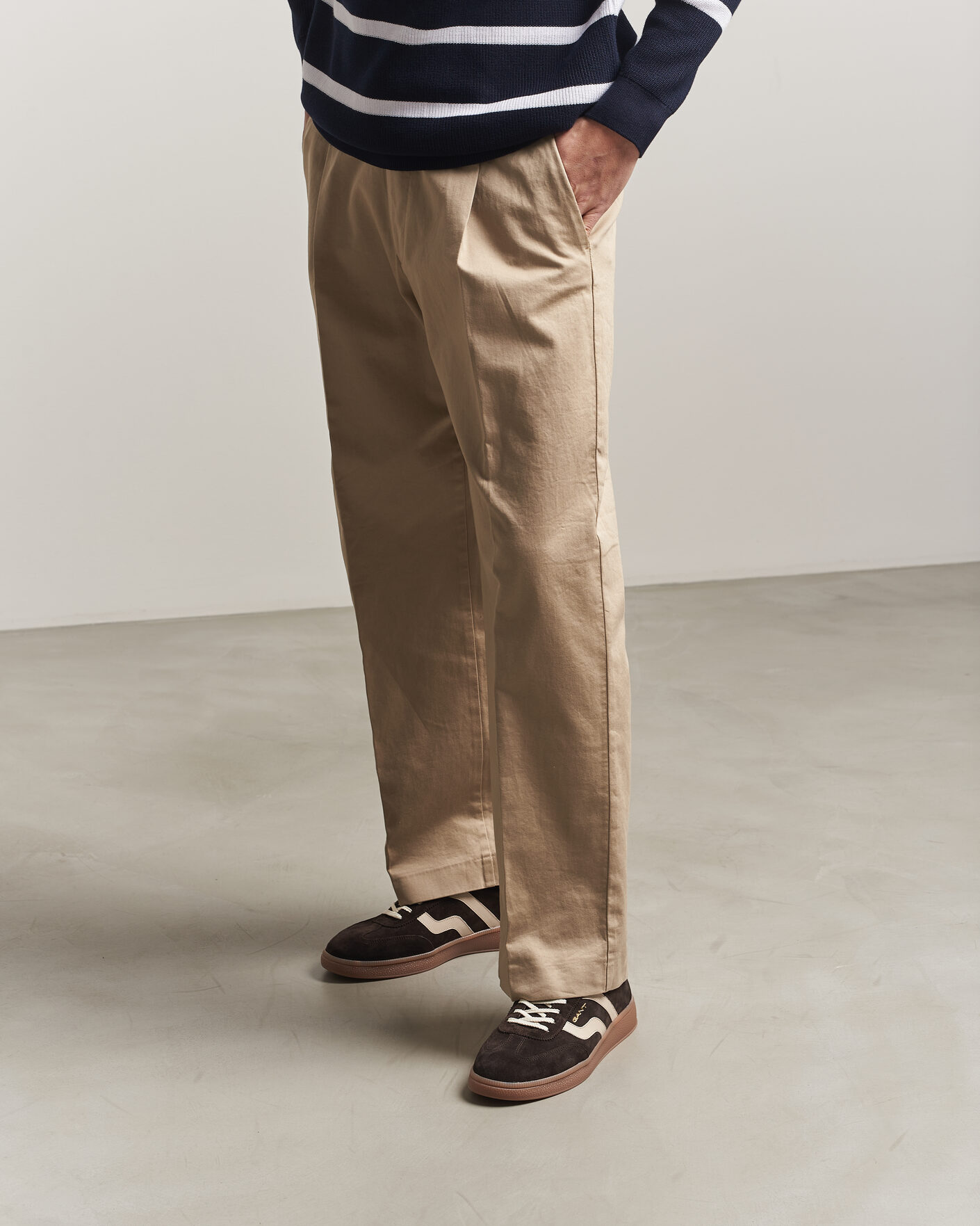 Herr | Sneakers | Gant | Cuzmo Suede Sneaker Dark Brown/White