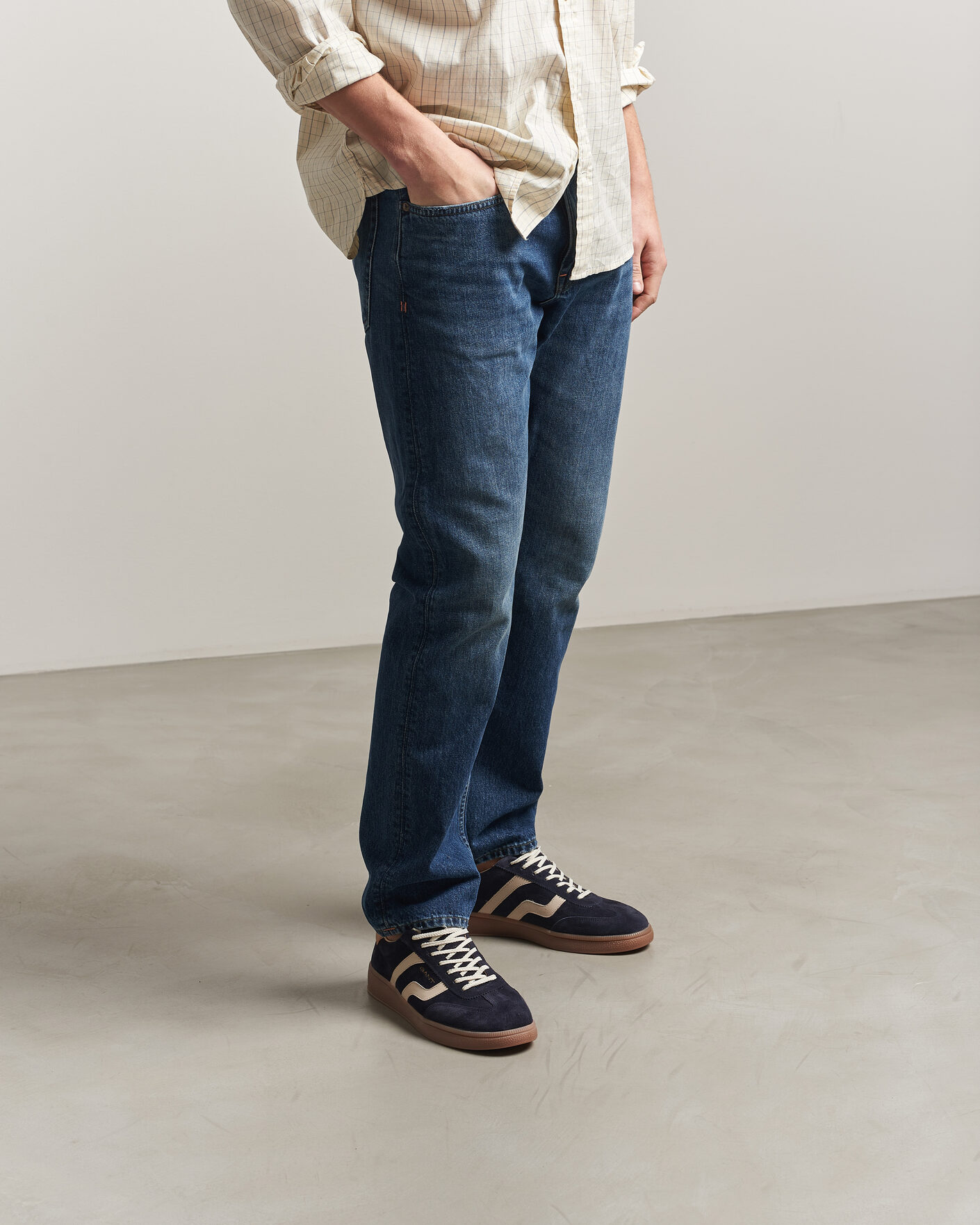 Herr | Sneakers | GANT | Cuzmo Suede Sneaker Marine/White