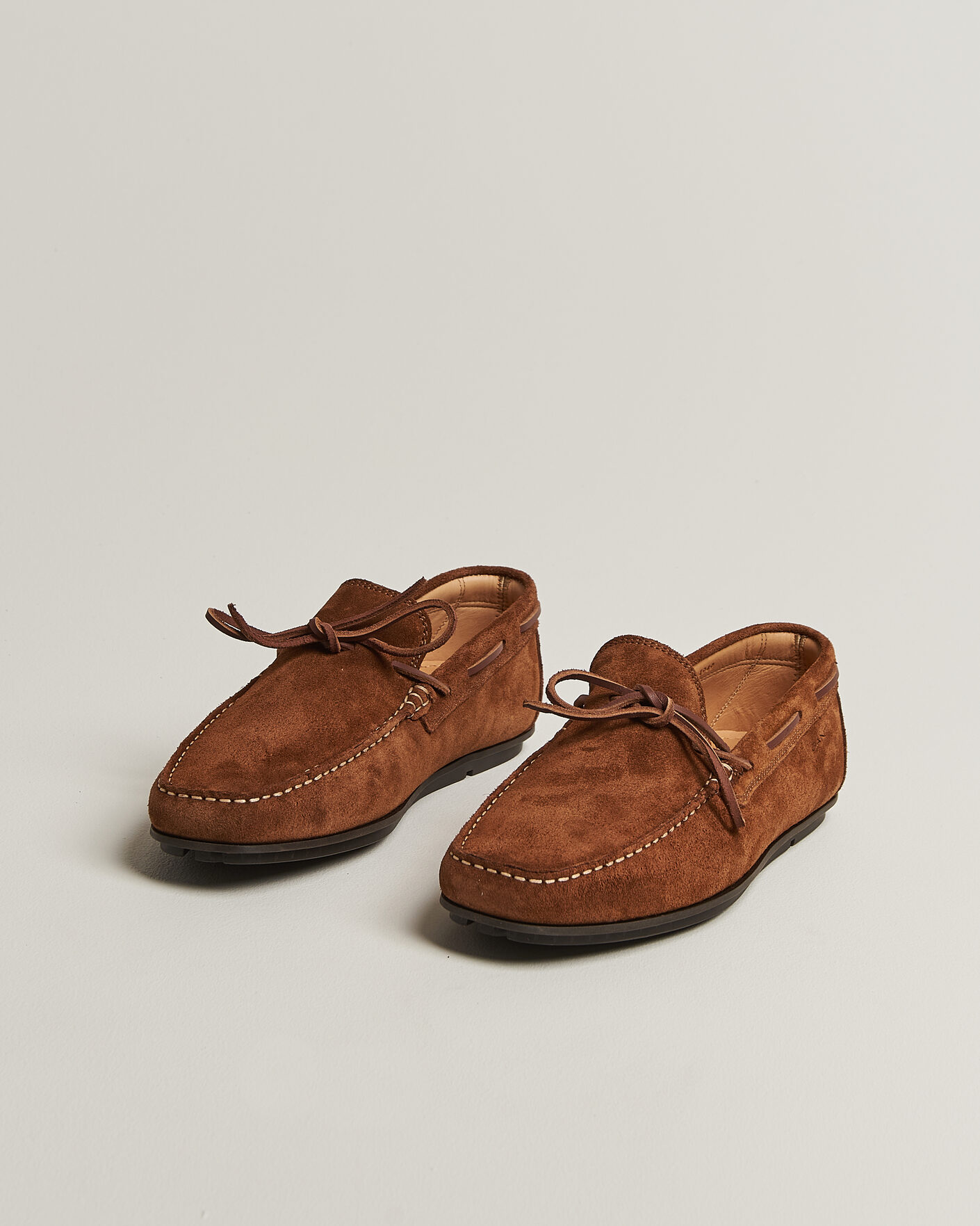 Herr | Bilskor | Gant | Wilmon Laced Suede Car Shoe Cognac