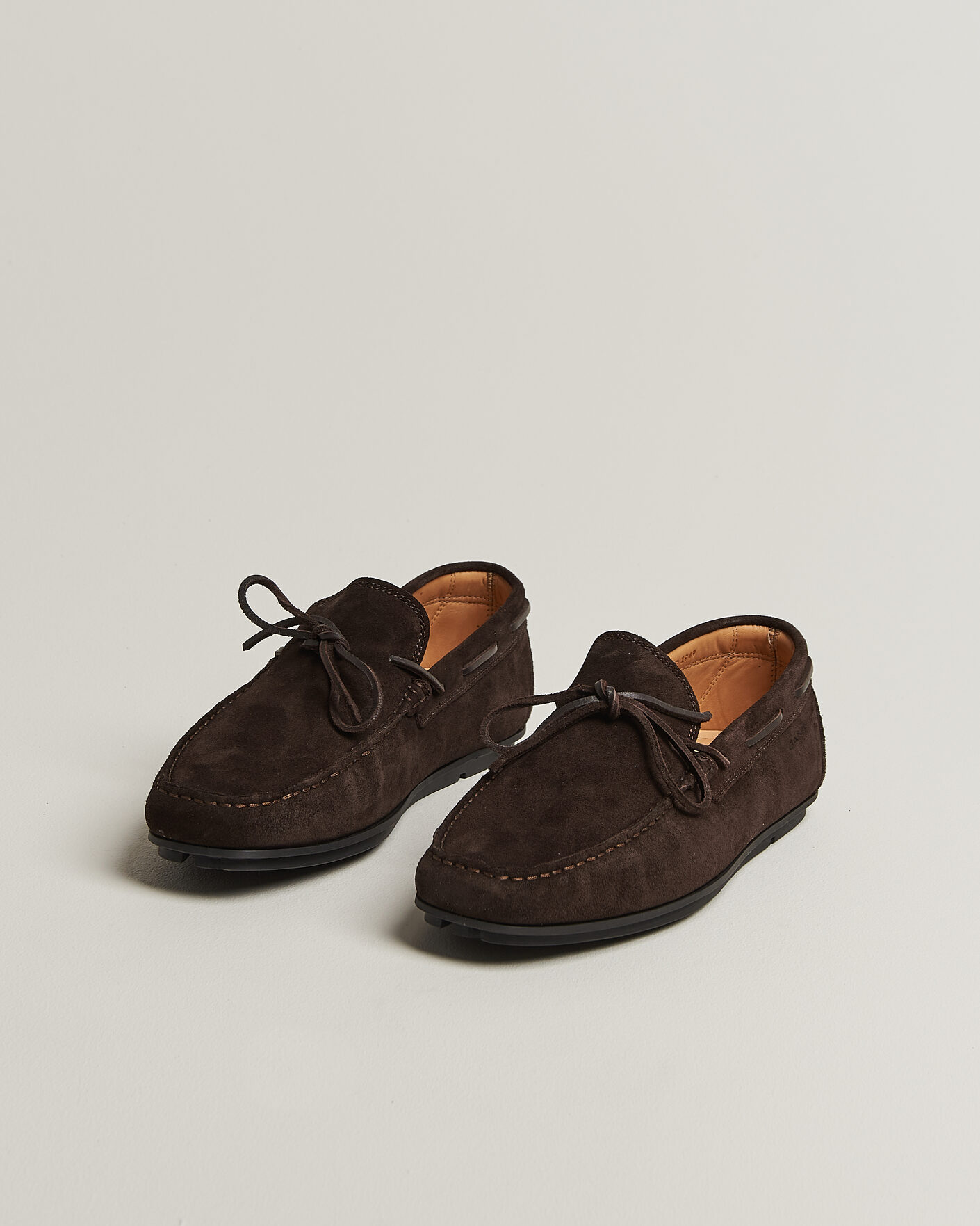 Herr | Bilskor | Gant | Wilmon Laced Suede Car Shoe Dark Brown