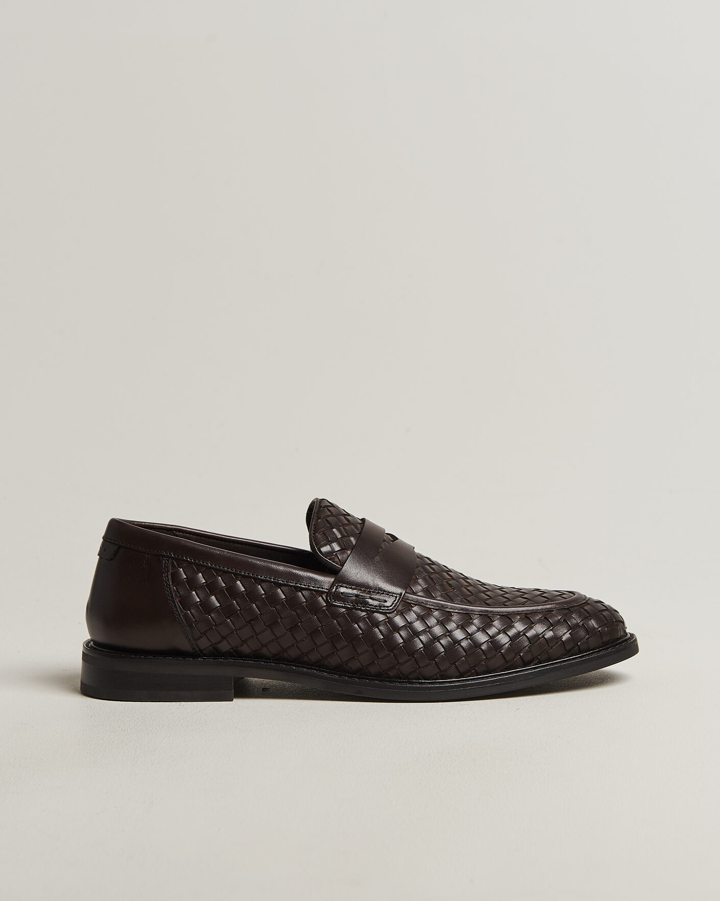 Herr | Loafers | GANT | Lozham Braided Leather Loafer Dark Brown