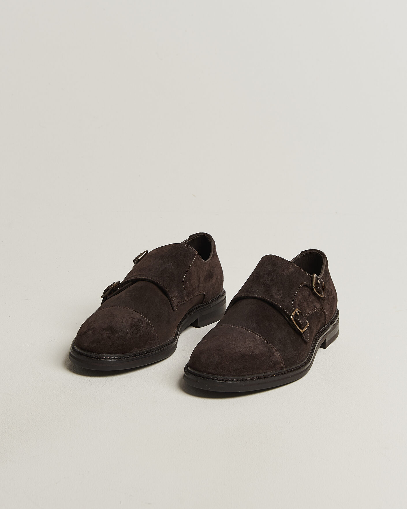Herr | Munkskor | Gant | Bidford Suede Double Monkstrap Dark Brown