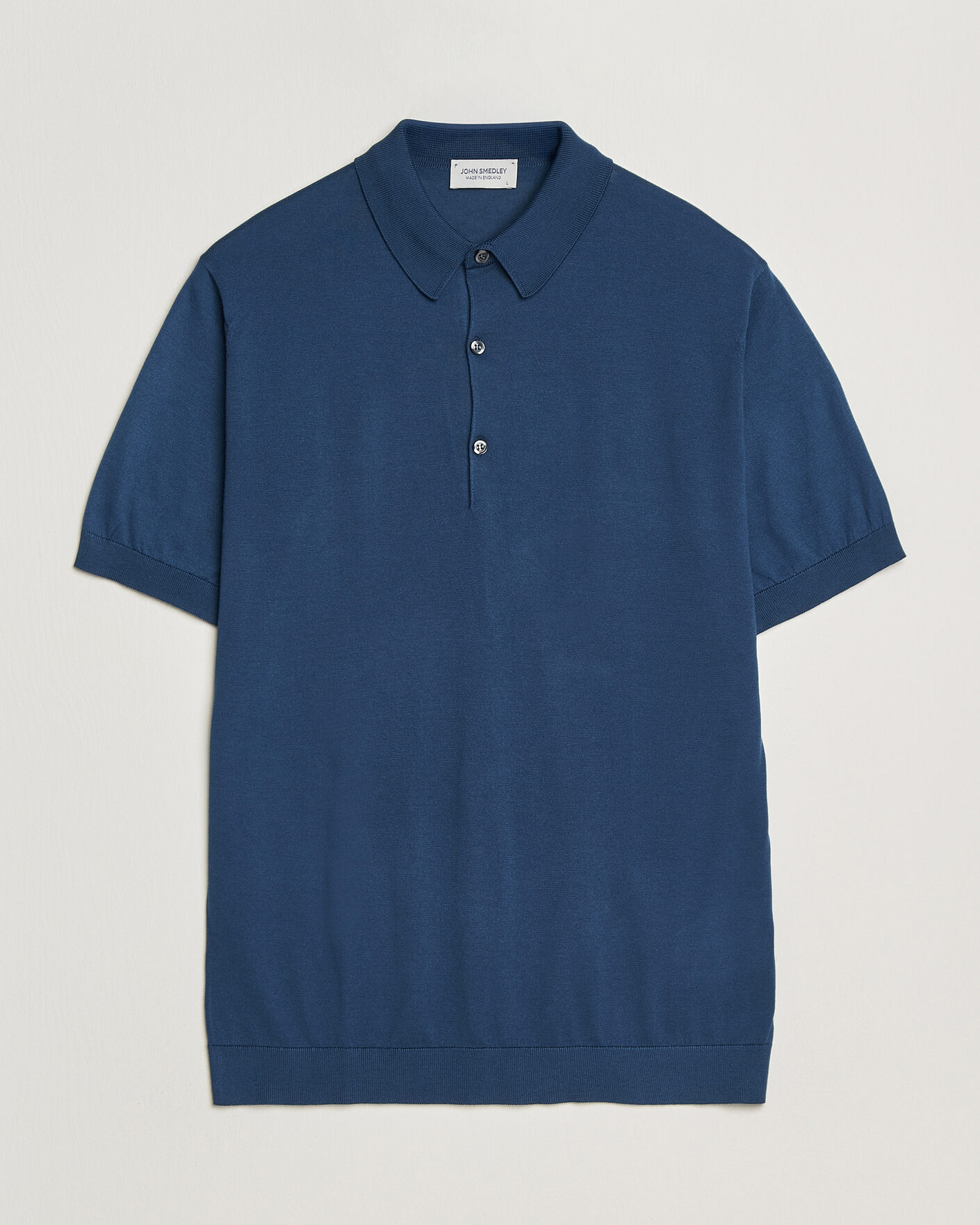 Herr | Pikéer | John Smedley | Adrian Slim Fit Sea Island Cotton Polo Delft Blue
