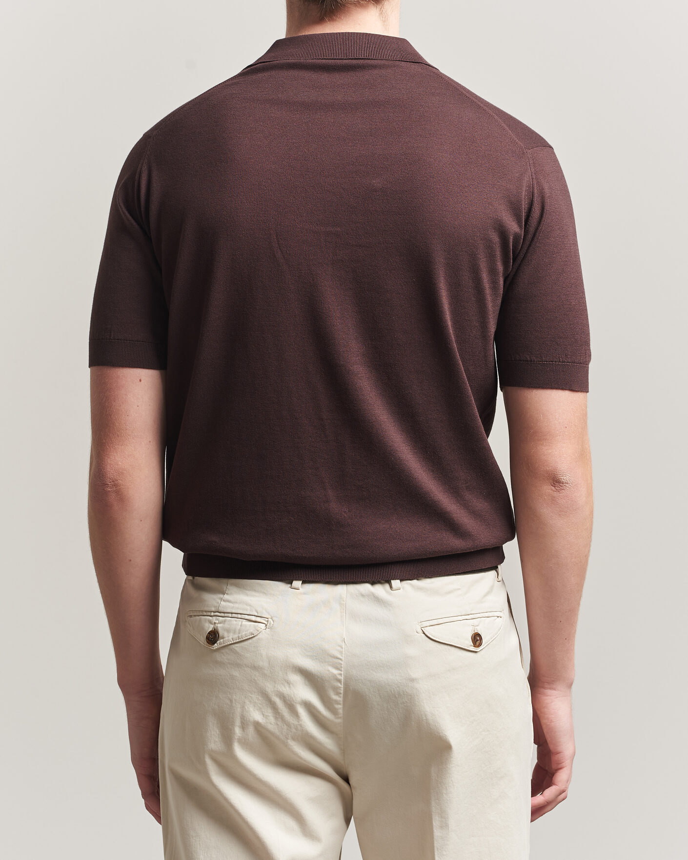 Herr | Pikéer | John Smedley | Adrian Slim Fit Sea Island Cotton Polo Raisin Brown