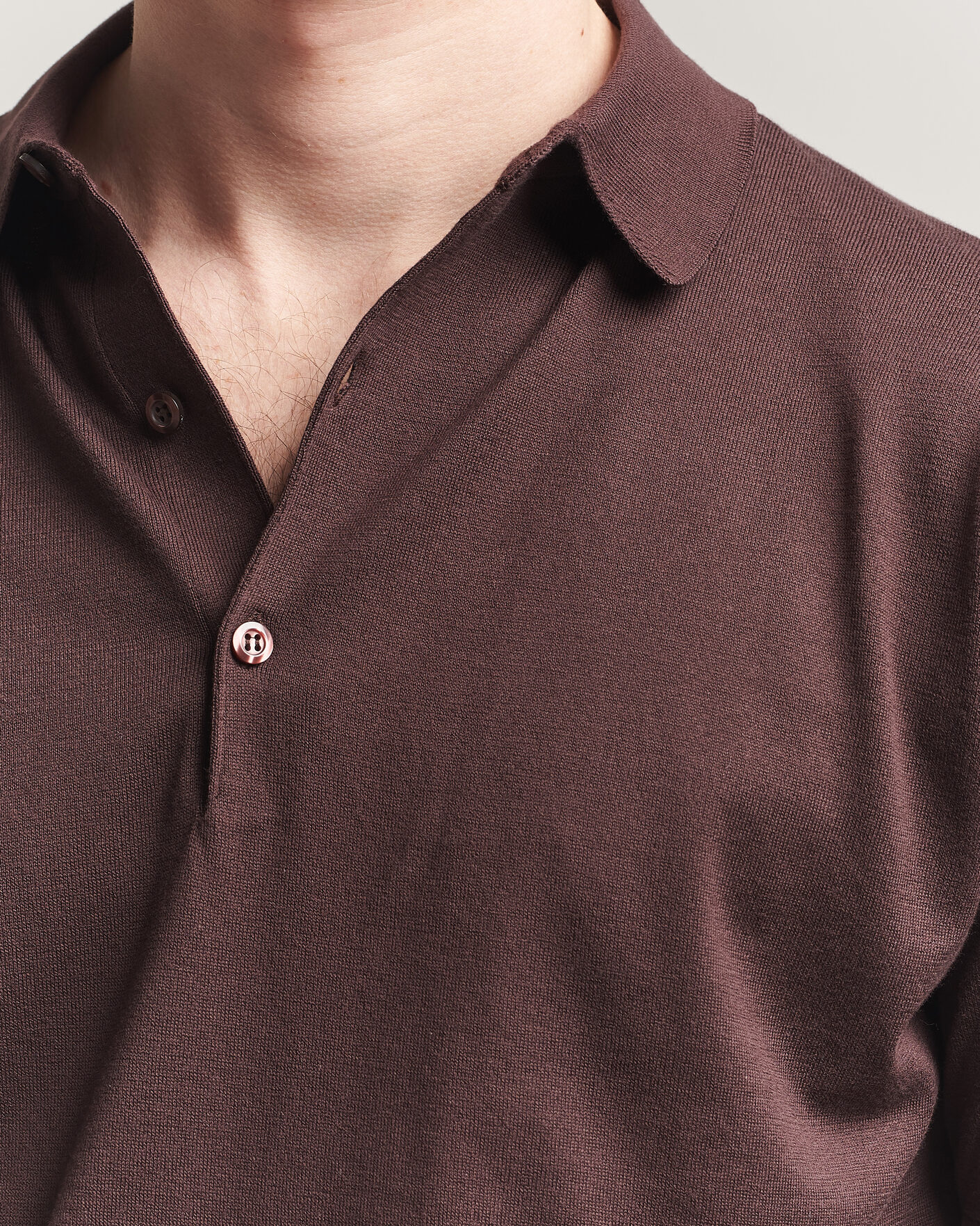 Herr | Pikéer | John Smedley | Adrian Slim Fit Sea Island Cotton Polo Raisin Brown