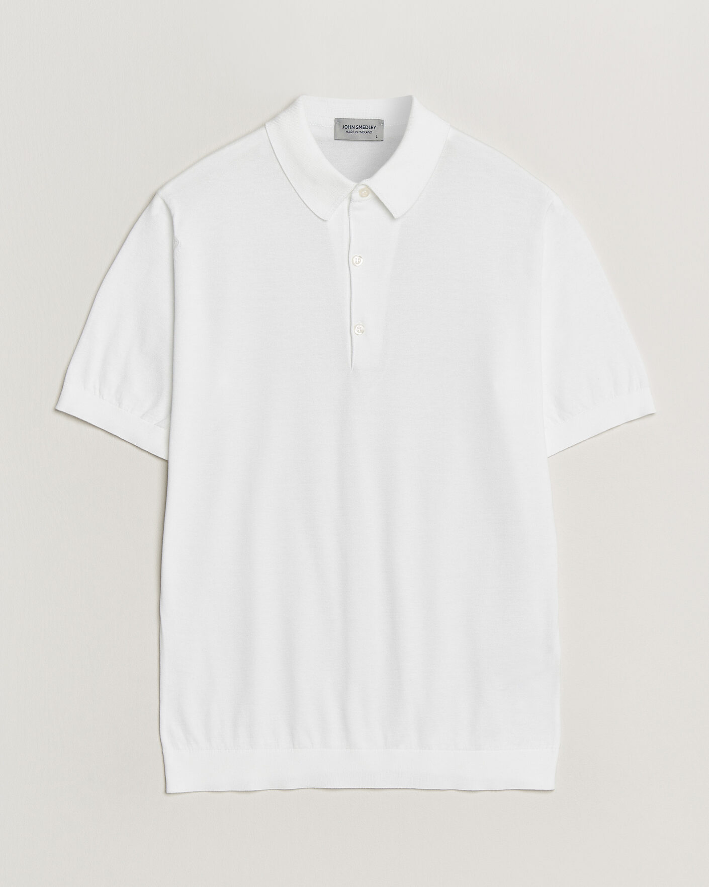 Herr | Pikéer | John Smedley | Adrian Slim Fit Sea Island Cotton Polo White