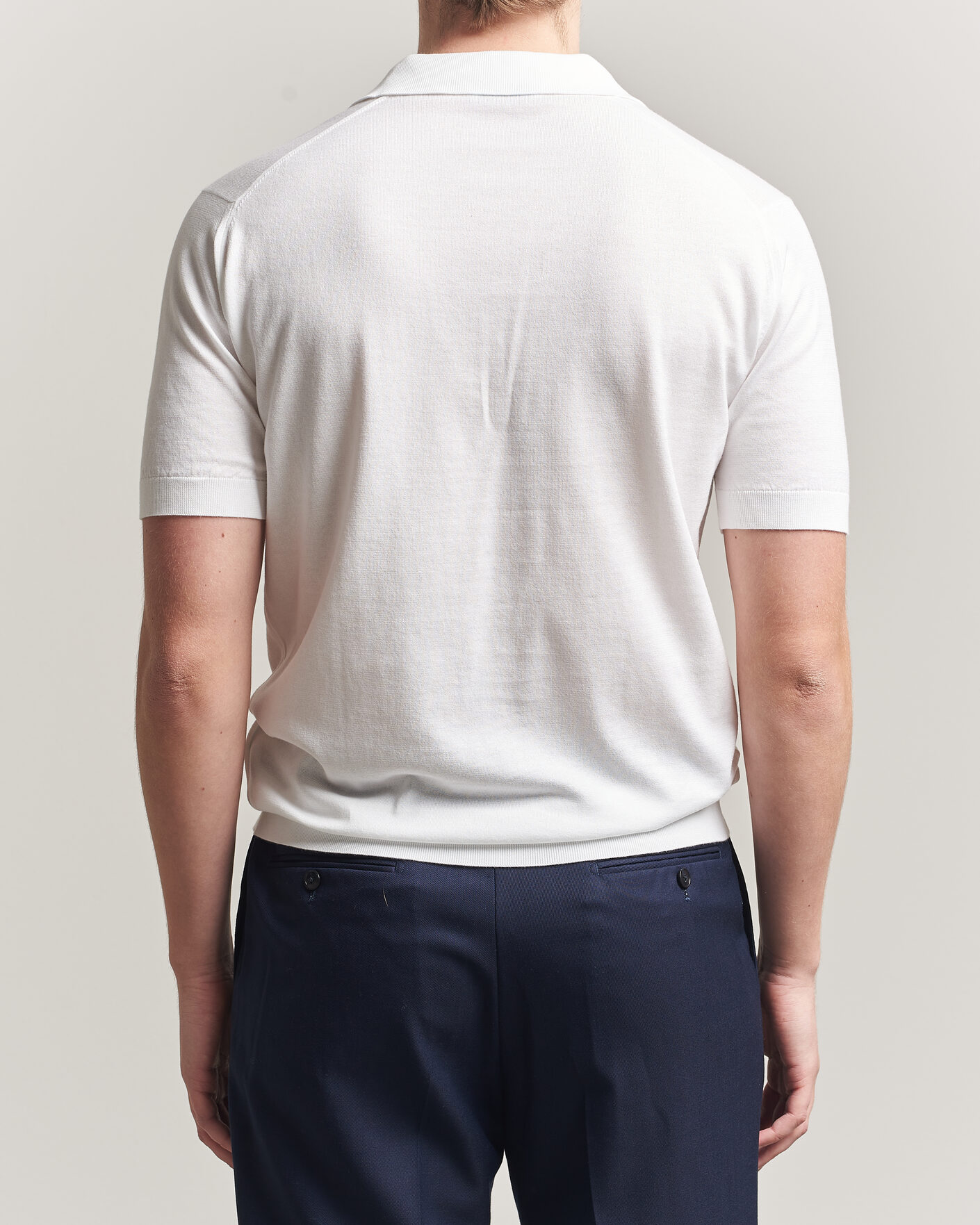 Herr | Pikéer | John Smedley | Adrian Slim Fit Sea Island Cotton Polo White