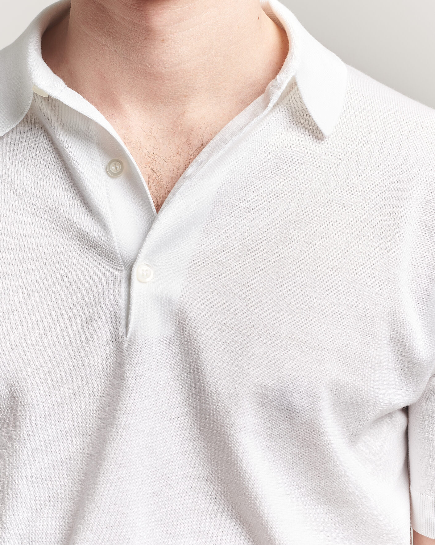 Herr | Pikéer | John Smedley | Adrian Slim Fit Sea Island Cotton Polo White