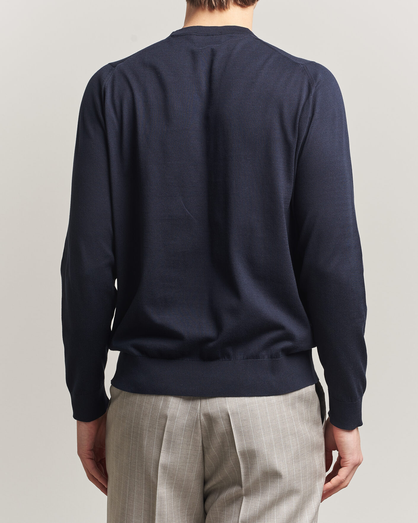 Herr | Tröjor | John Smedley | Rowland Sea Island Crew Neck Pullover Navy