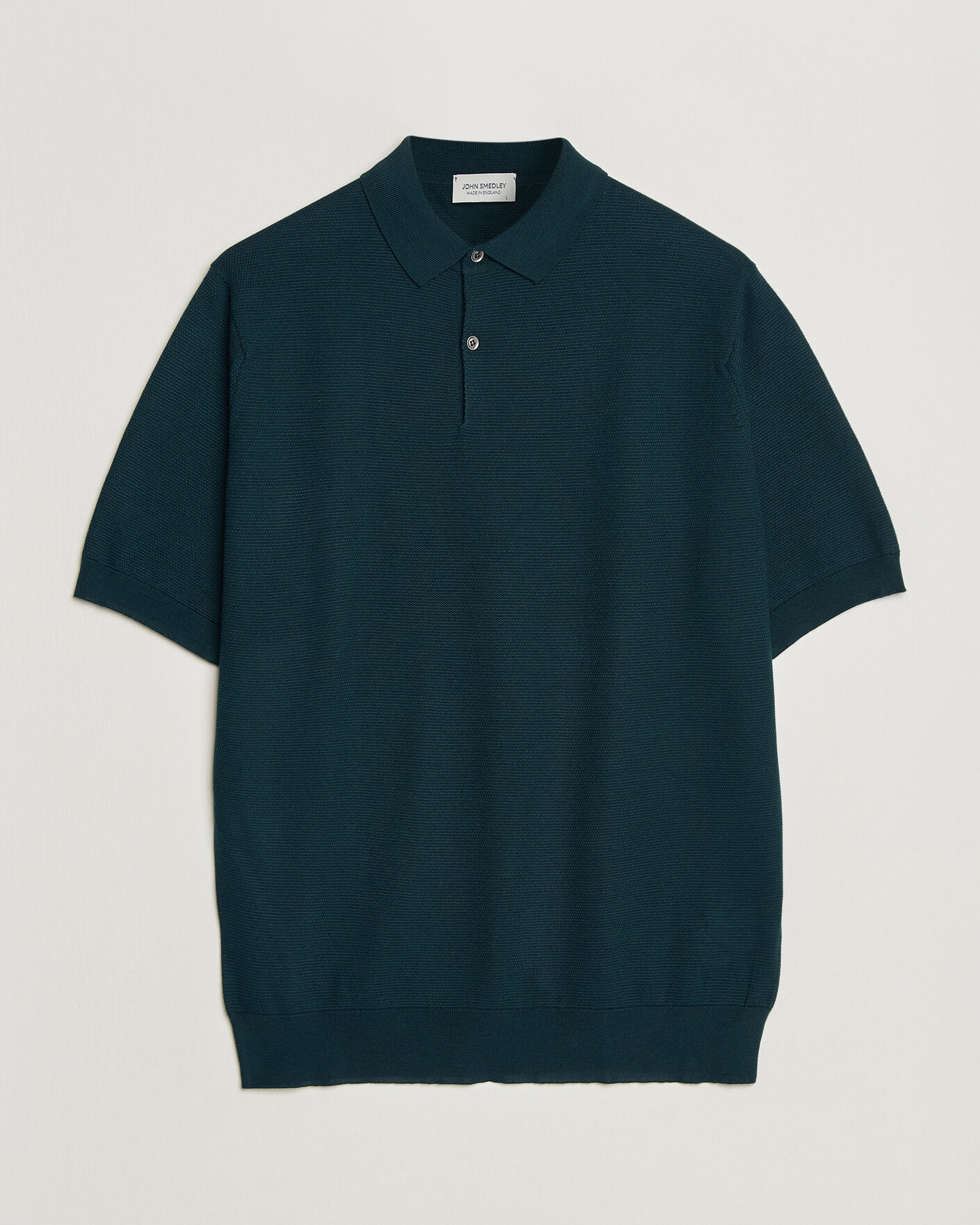 Herr | Pikéer | John Smedley | 14 Singular Knitted Textured Polo Richardson Green