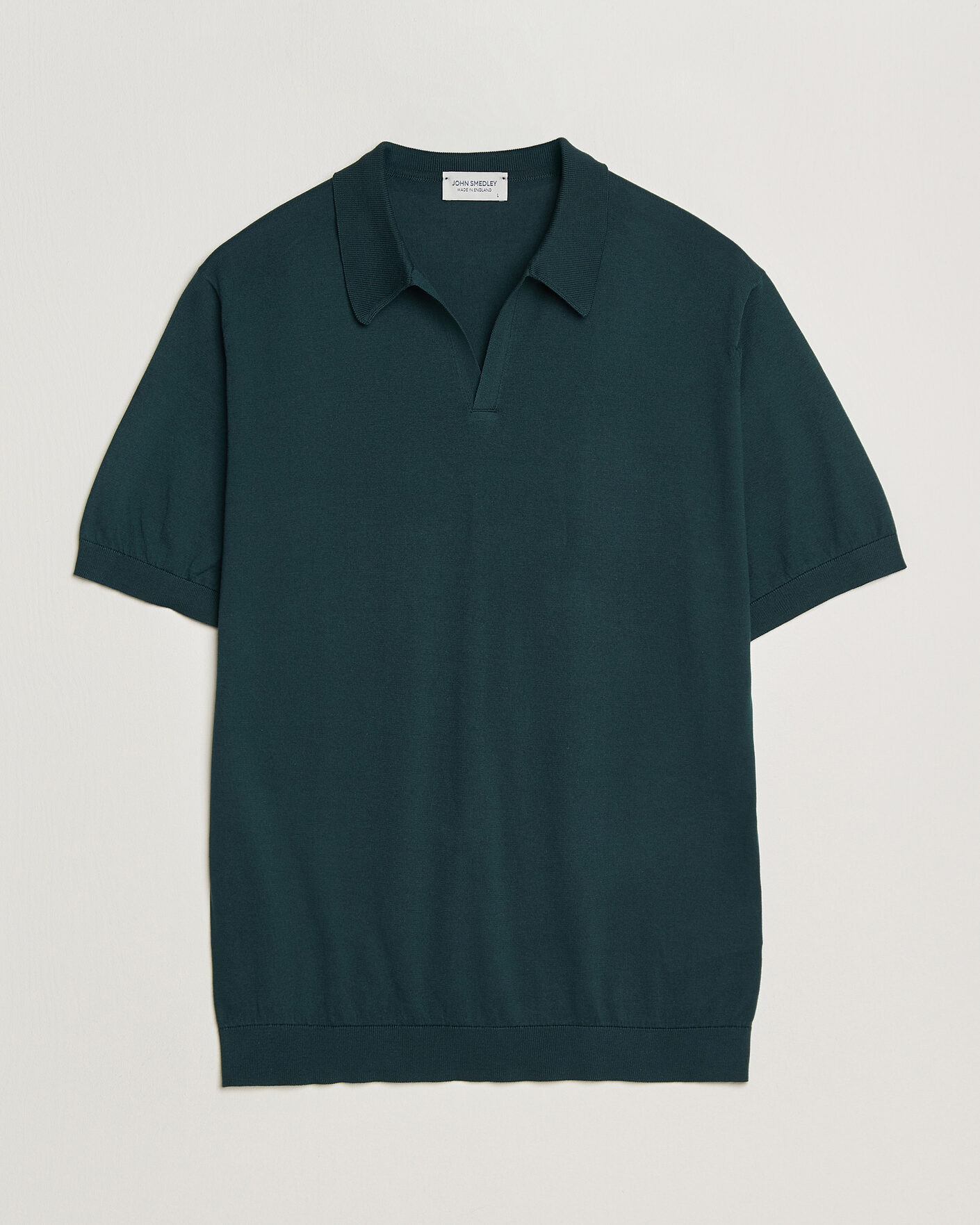 Herr | Pikéer | John Smedley | Noah Open Collar Sea Island Polo Rainforest