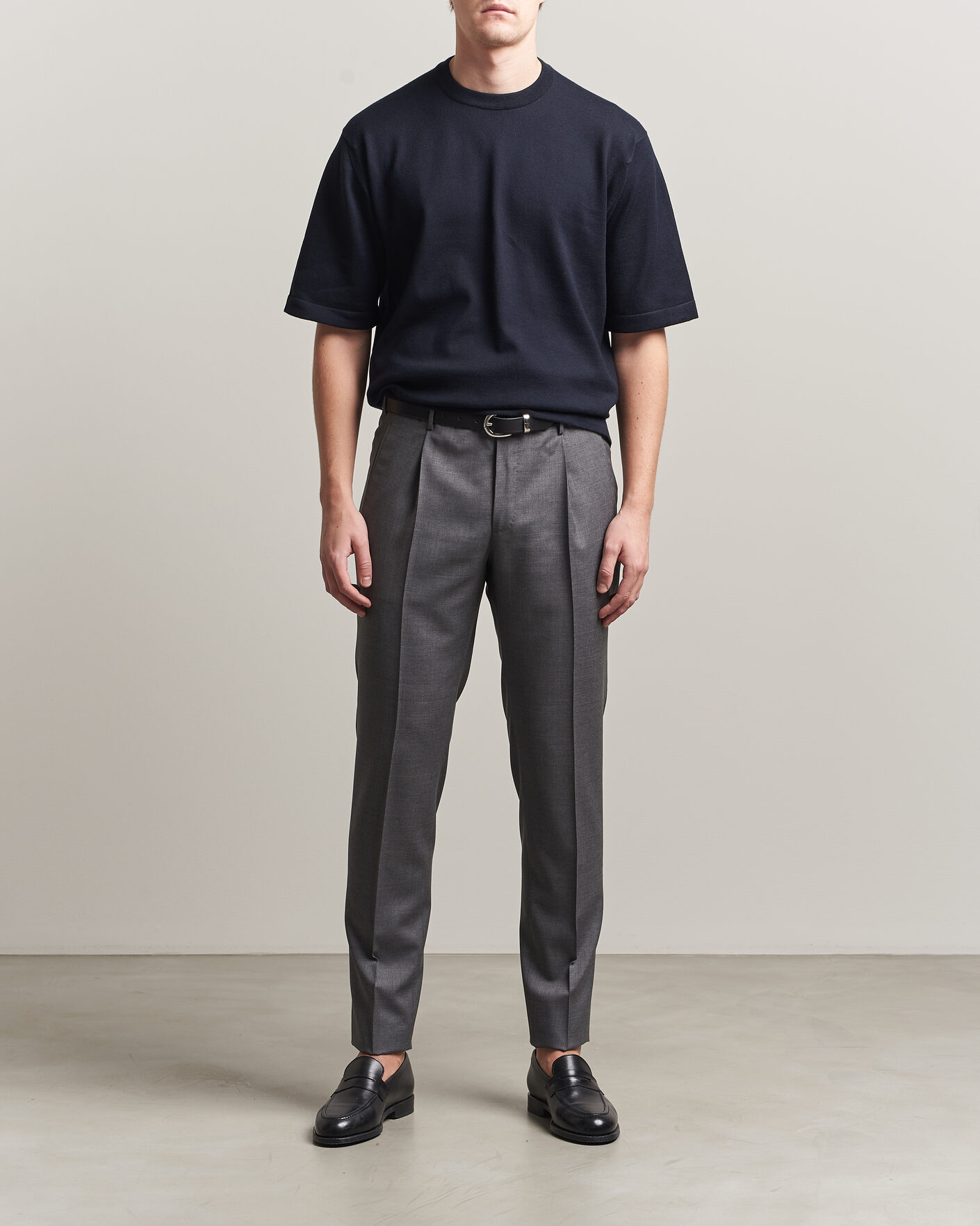 Herr | T-Shirts | John Smedley | Tindall Sea Island Cotton T-Shirt Navy