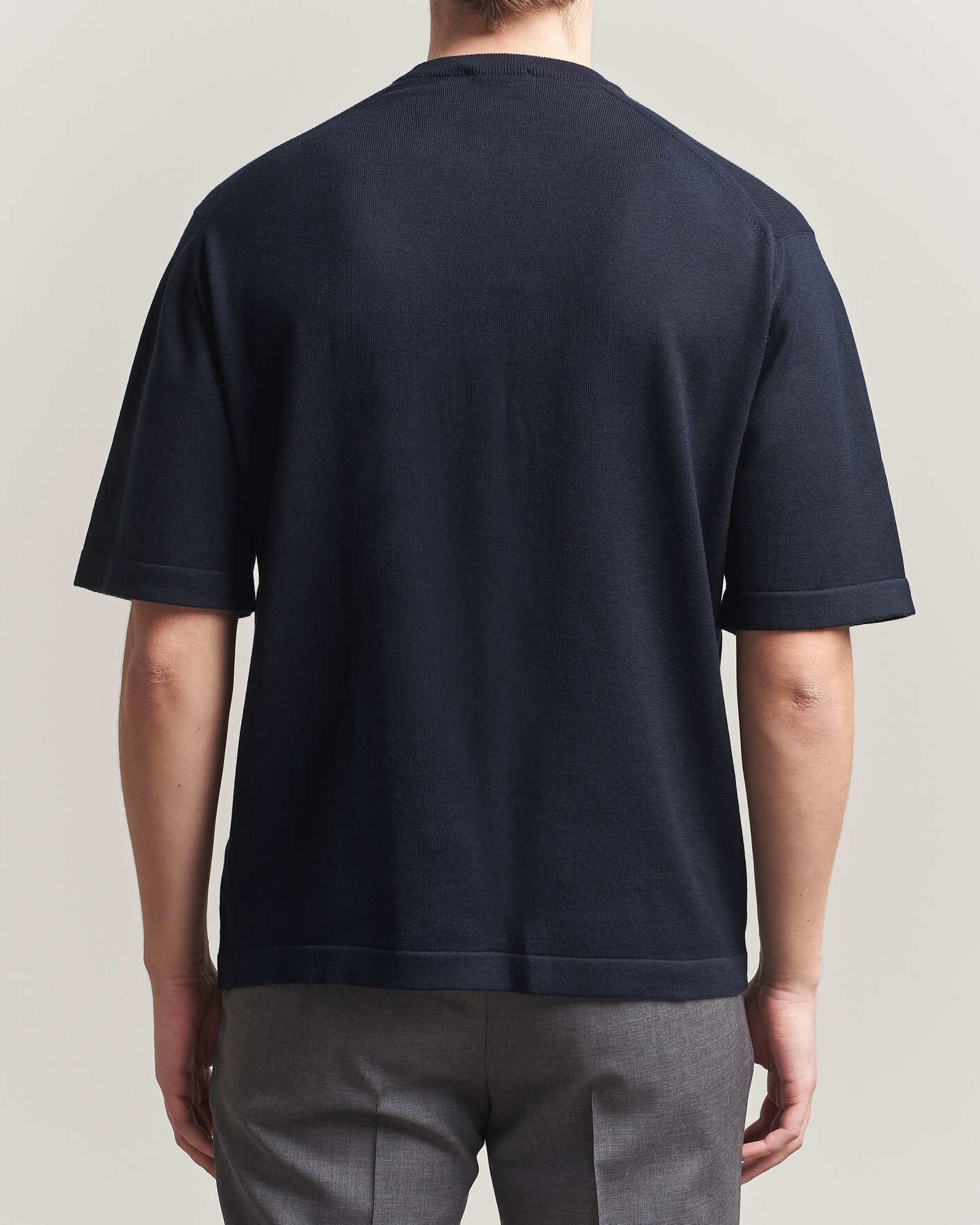 Herr | T-Shirts | John Smedley | Tindall Sea Island Cotton T-Shirt Navy