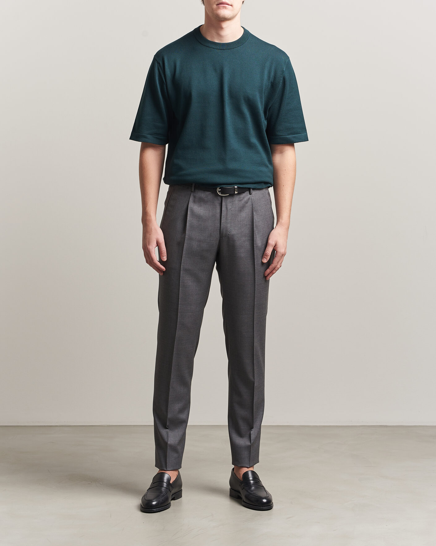 Herr | T-Shirts | John Smedley | Tindall Sea Island Cotton T-Shirt Rainforest