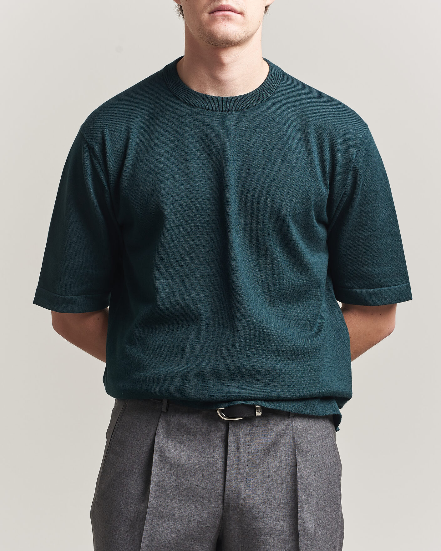 Herr | T-Shirts | John Smedley | Tindall Sea Island Cotton T-Shirt Rainforest