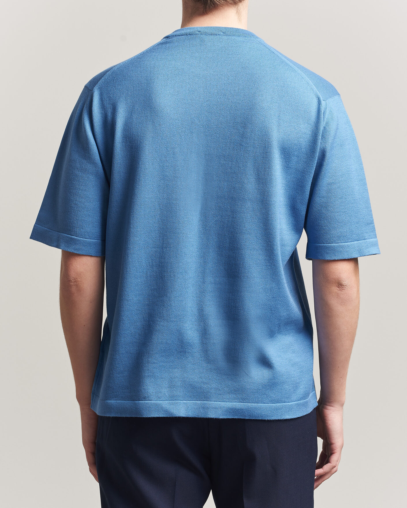 Herr | T-Shirts | John Smedley | Tindall Sea Island Cotton T-Shirt Skye Blue