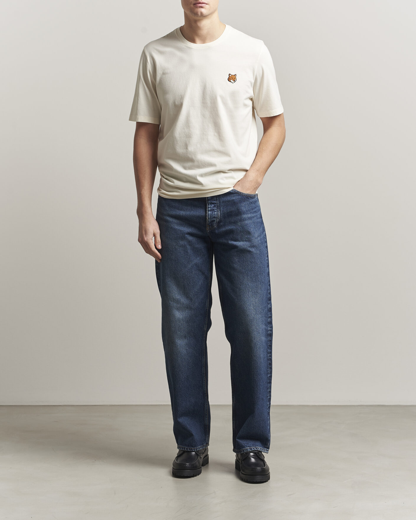 Herr | T-Shirts | Maison Kitsuné | Fox Head T-Shirt Noble Beige