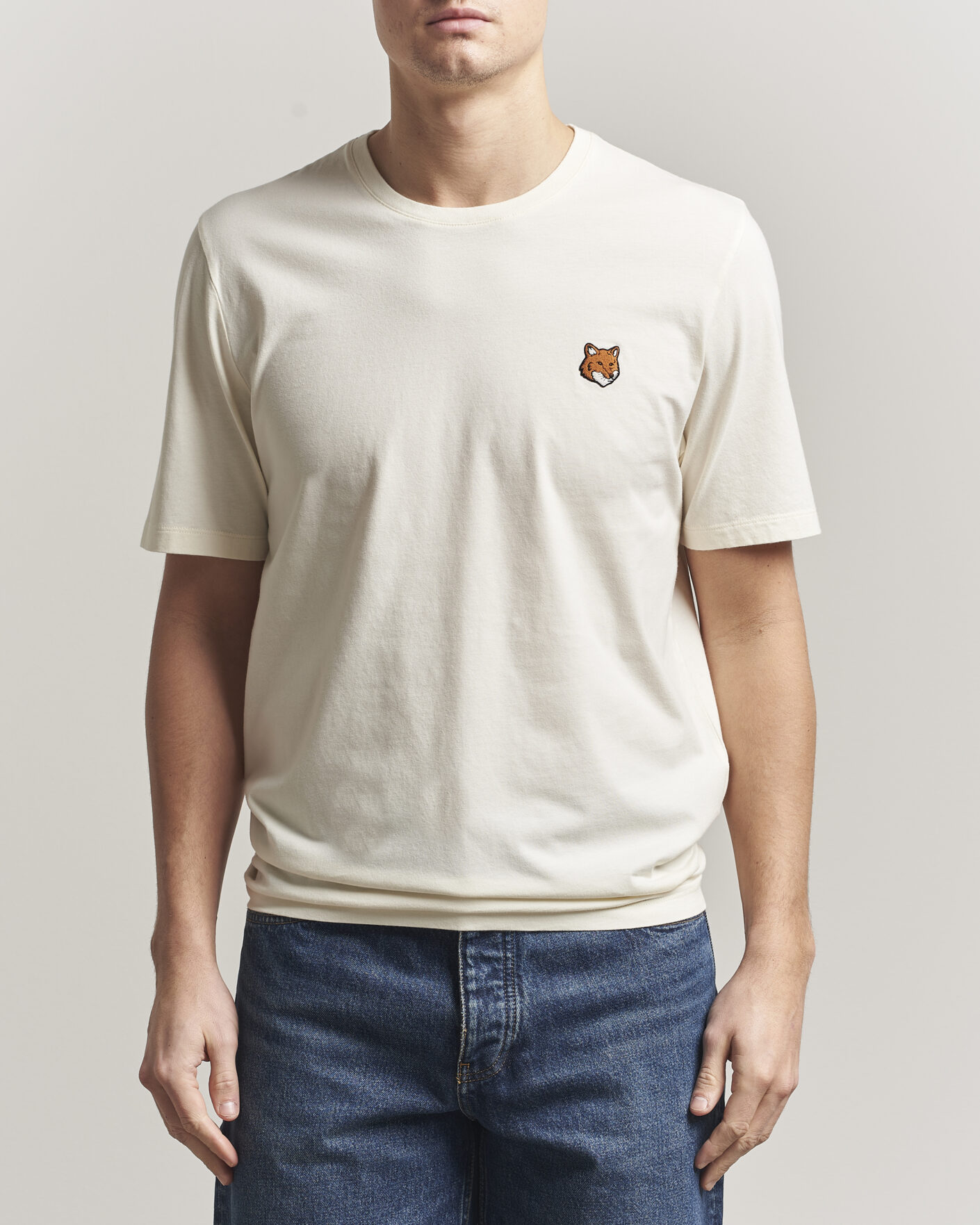 Herr | T-Shirts | Maison Kitsuné | Fox Head T-Shirt Noble Beige