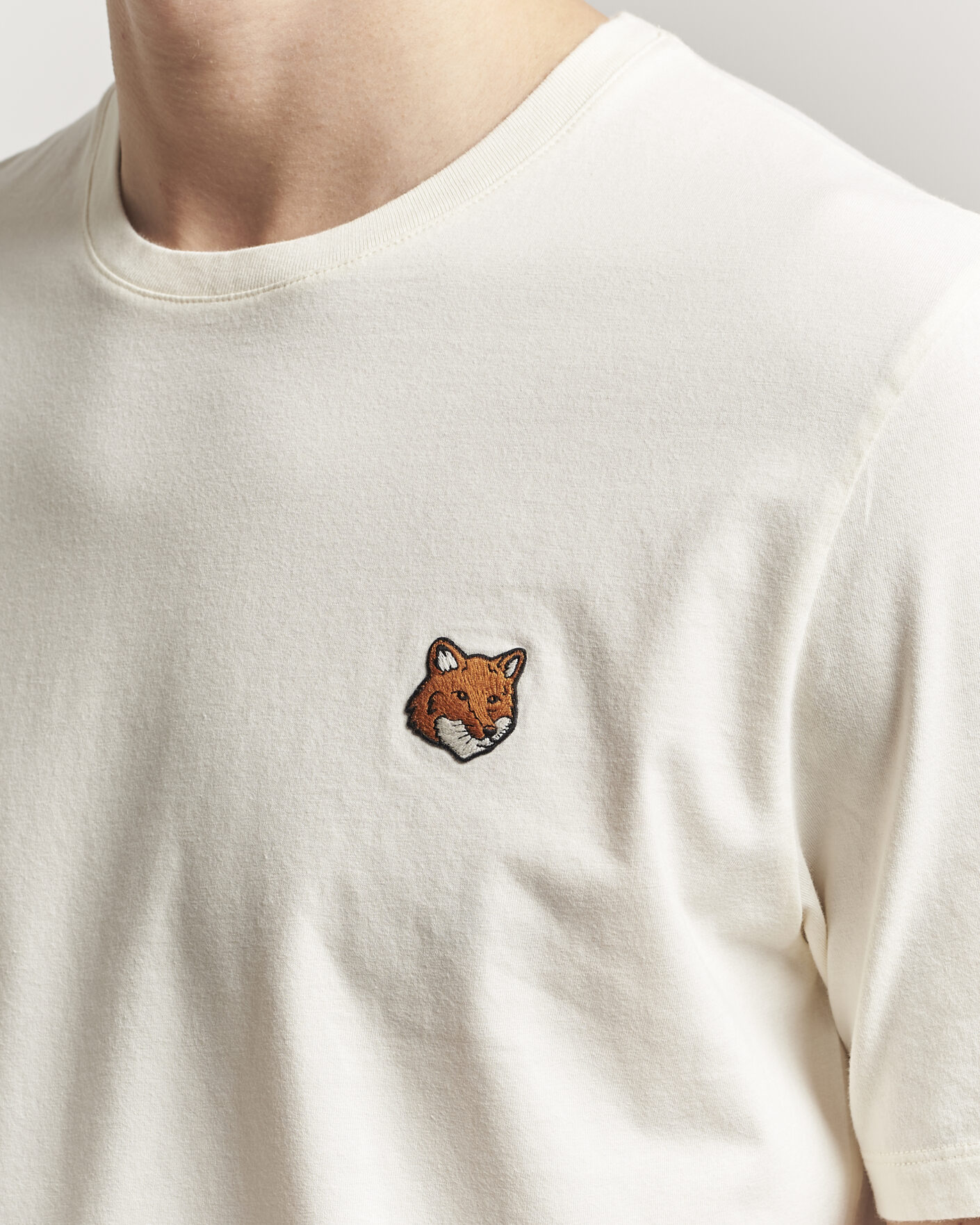 Herr | T-Shirts | Maison Kitsuné | Fox Head T-Shirt Noble Beige
