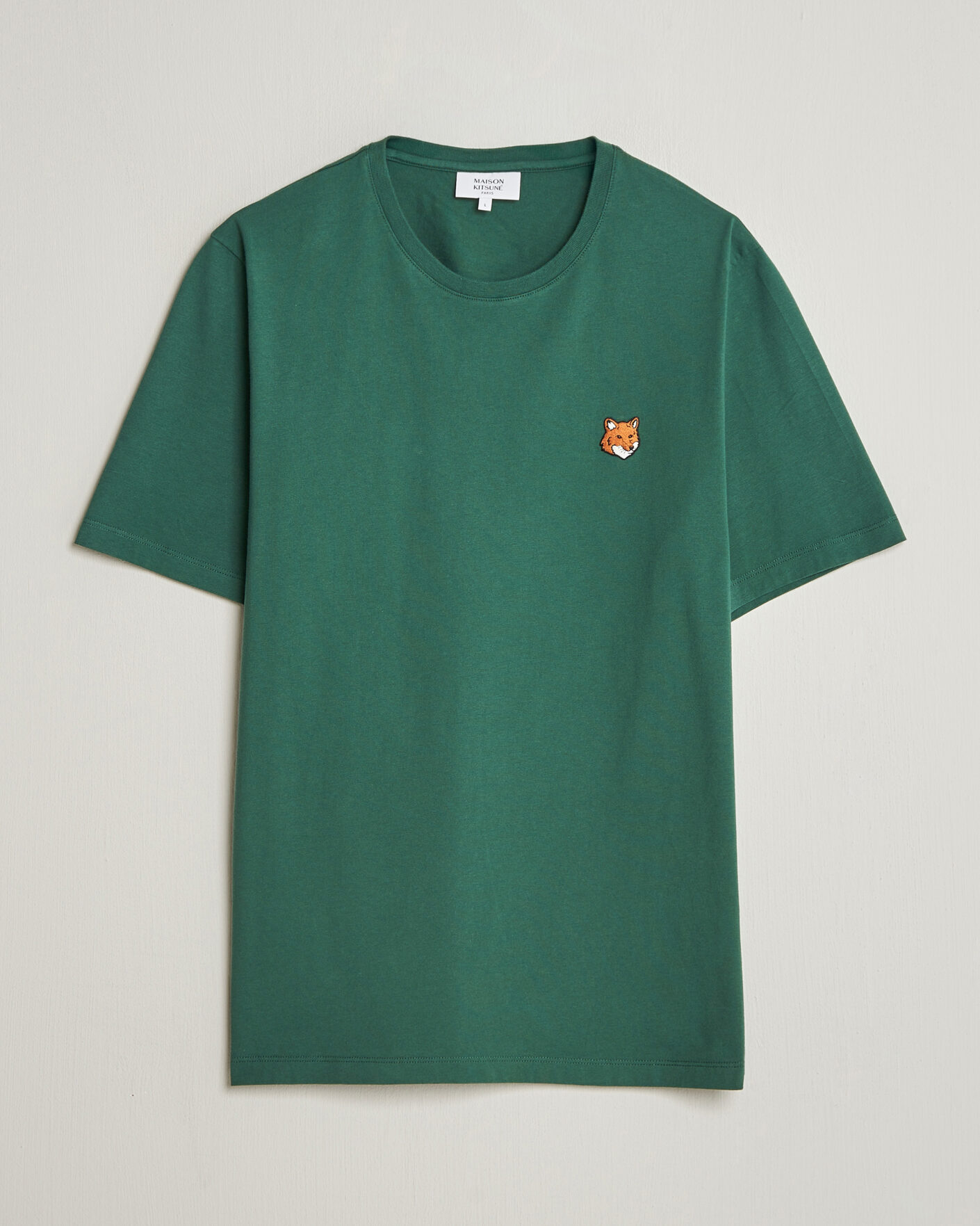 Herr | T-Shirts | Maison Kitsuné | Fox Head T-Shirt Bottle Green