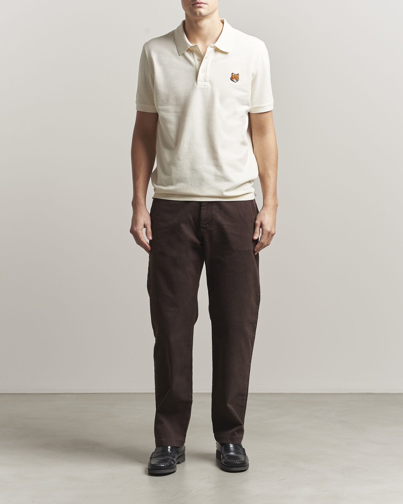 Herr | Pikéer | Maison Kitsuné | Fox Head Polo Noble Beige