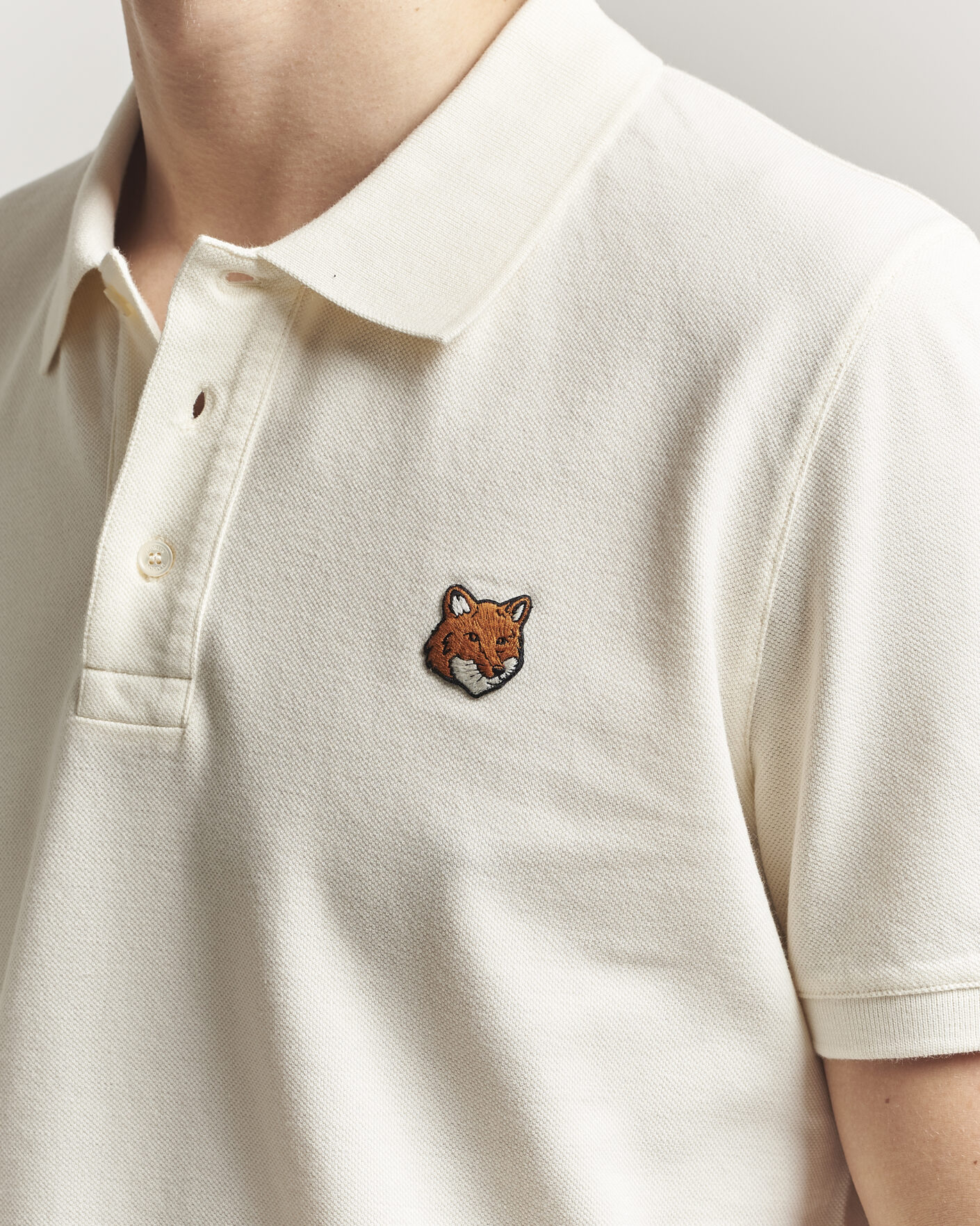 Herr | Pikéer | Maison Kitsuné | Fox Head Polo Noble Beige