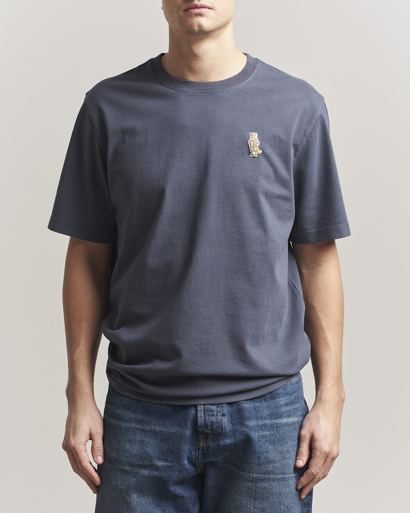 Herr | T-Shirts | Maison Kitsuné | Dressed Fox T-Shirt Shadow Blue