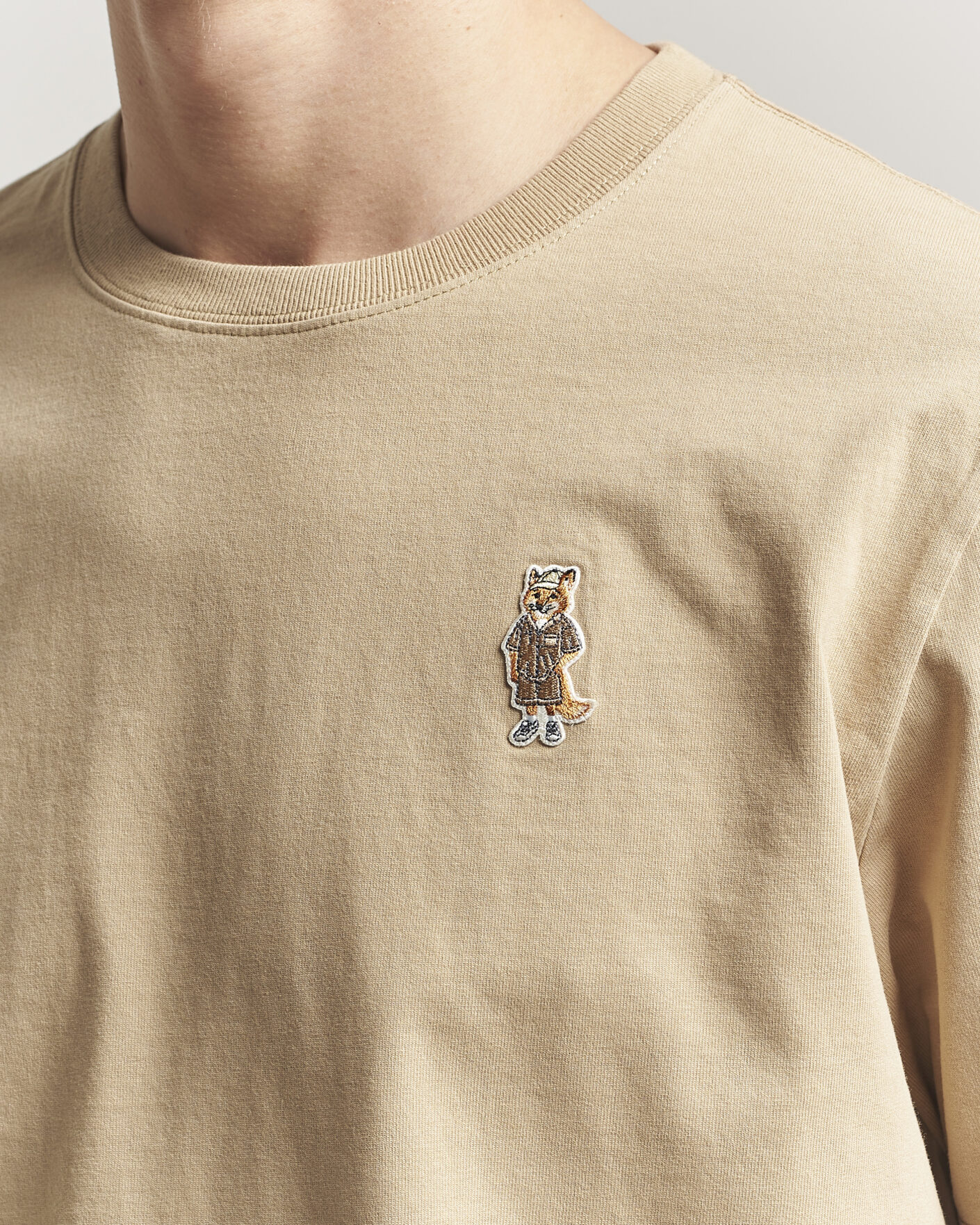 Herr | T-Shirts | Maison Kitsuné | Dressed Fox T-Shirt Roasted Almond