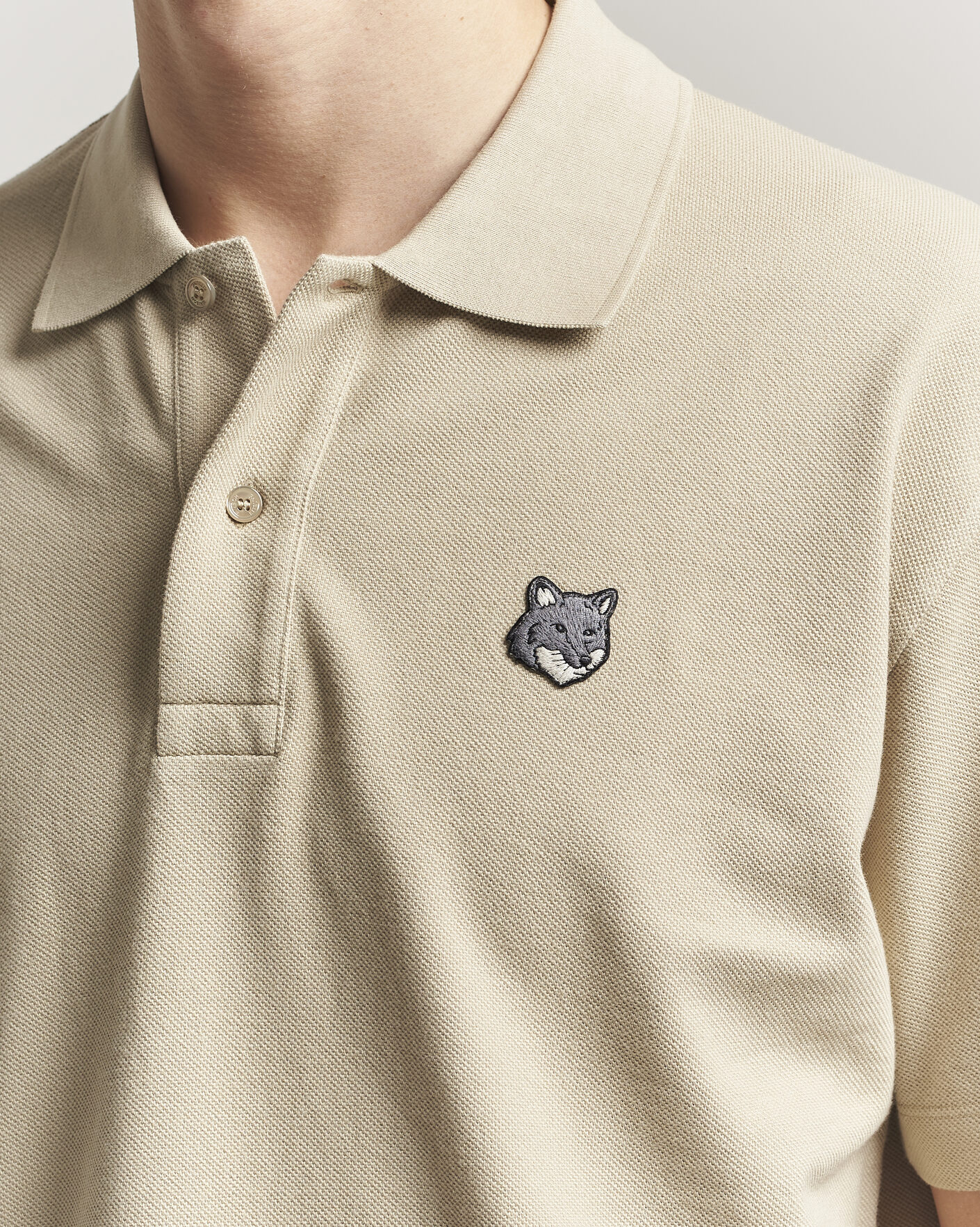 Herr | Pikéer | Maison Kitsuné | Bold Fox Head Polo Tea Leaf