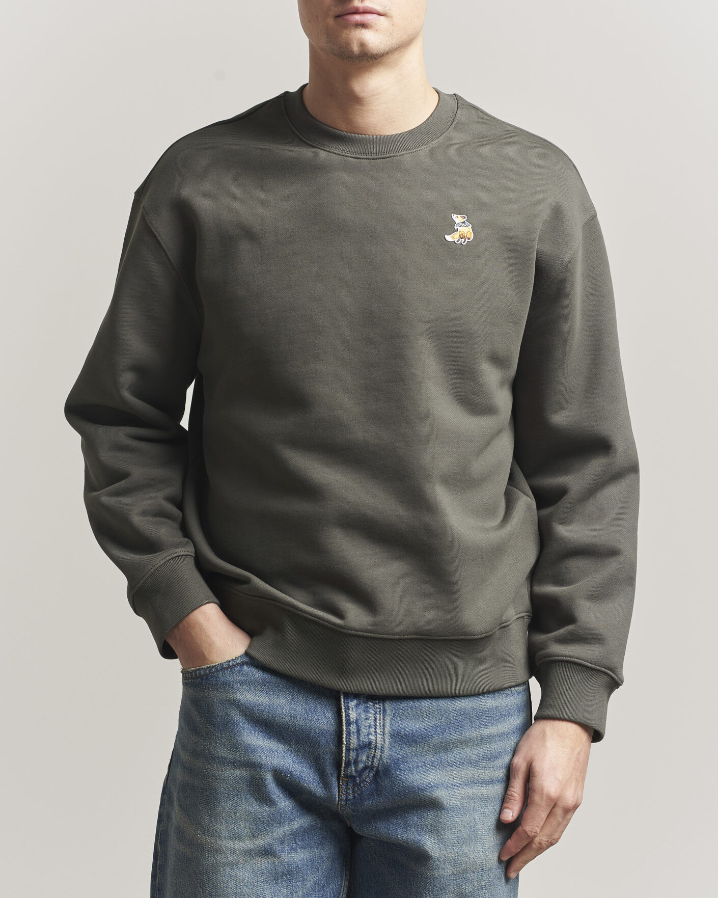 Herr | Tröjor | Maison Kitsuné | Dreaming Fox Sweatshirt Beluga