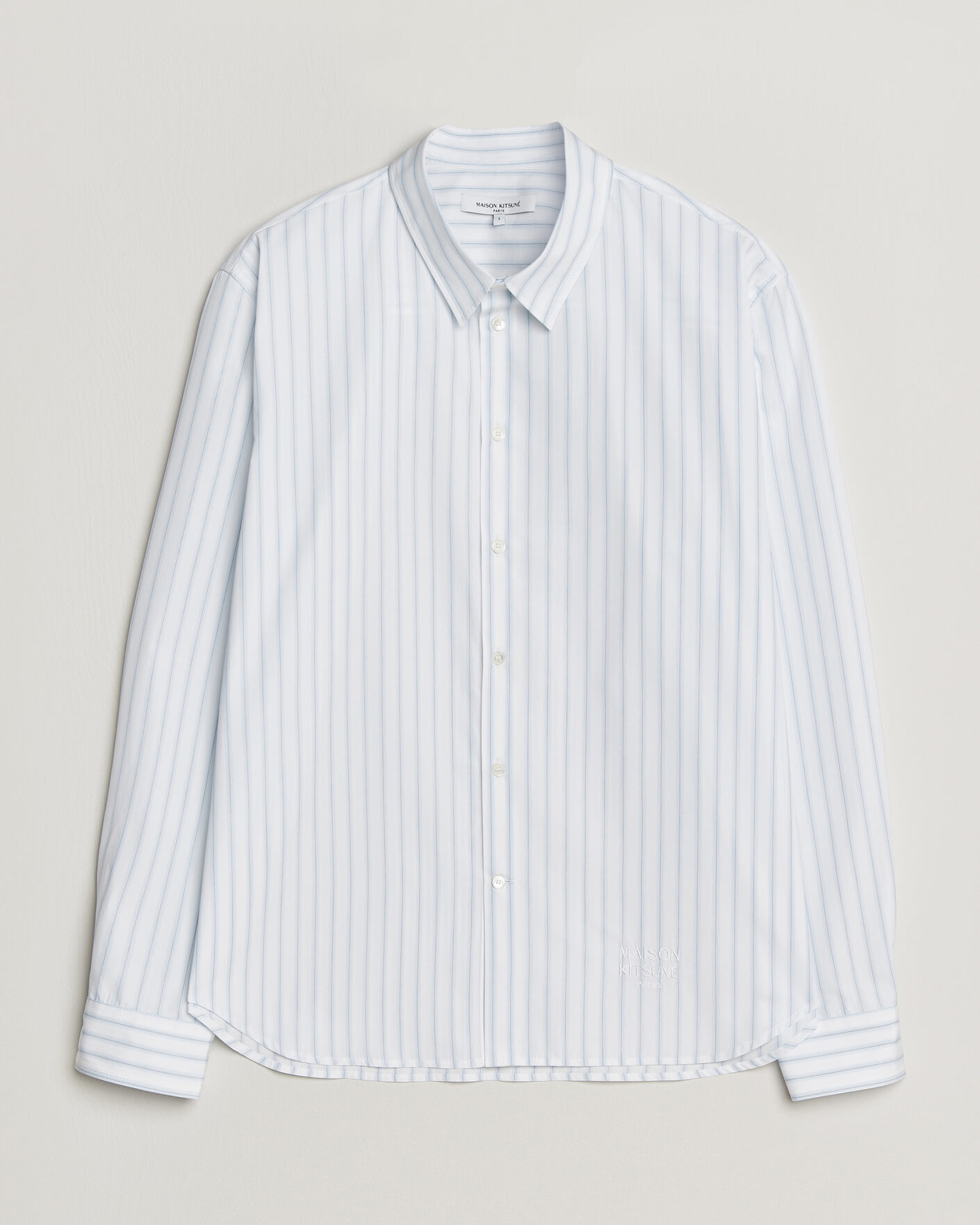 Herr | Skjortor | Maison Kitsuné | Casual Striped Shirt Blue/White
