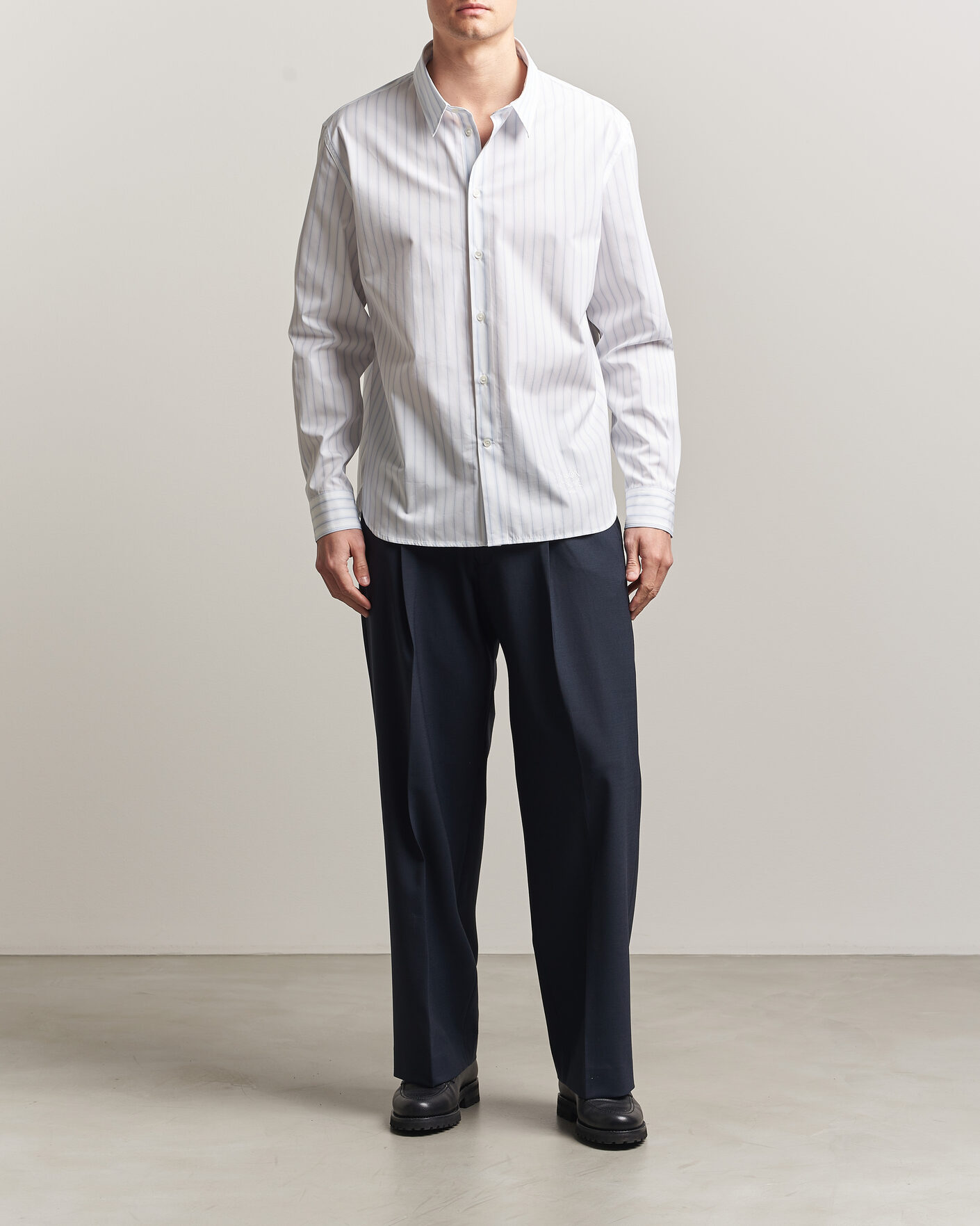 Herr | Skjortor | Maison Kitsuné | Casual Striped Shirt Blue/White