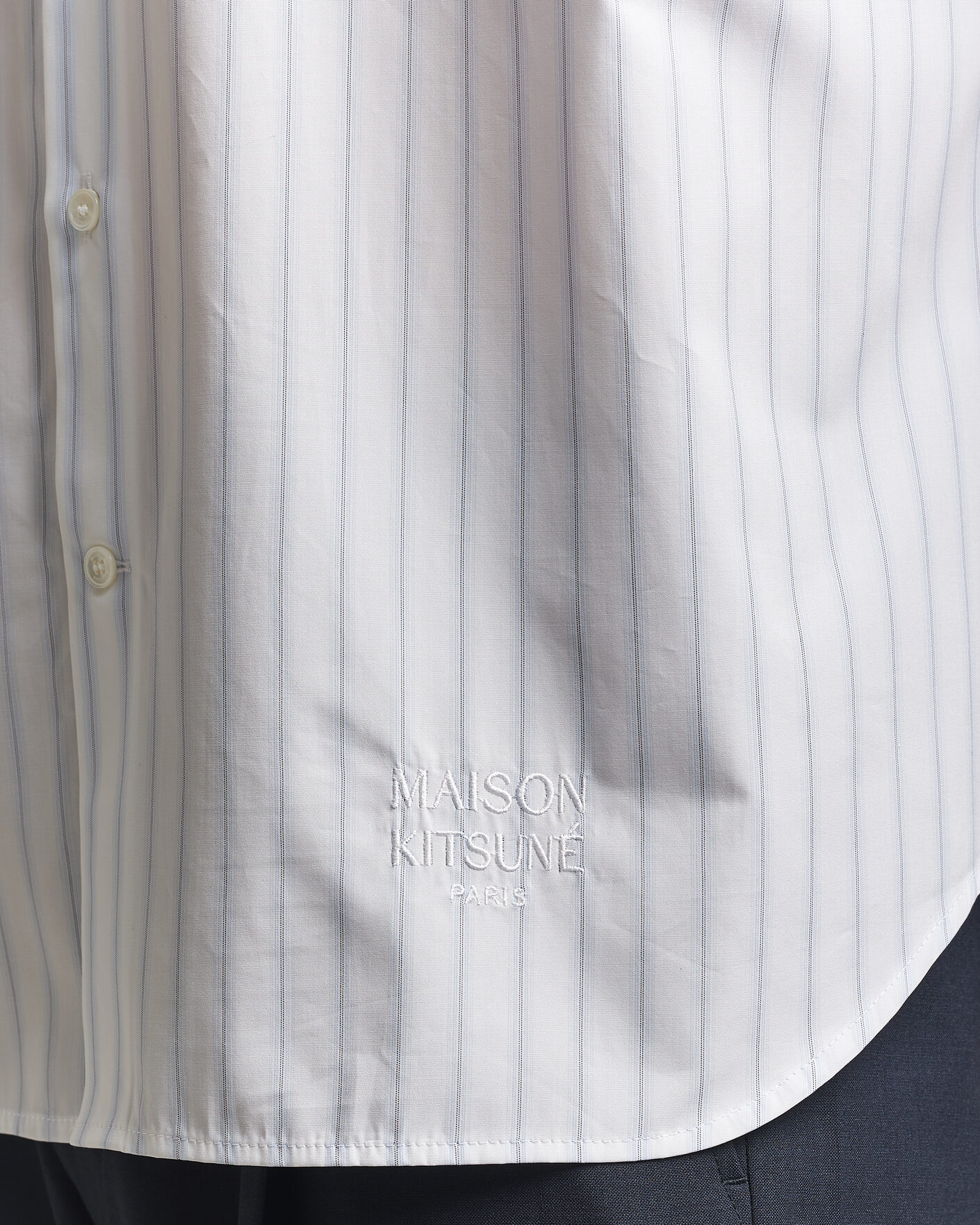 Herr | Skjortor | Maison Kitsuné | Casual Striped Shirt Blue/White