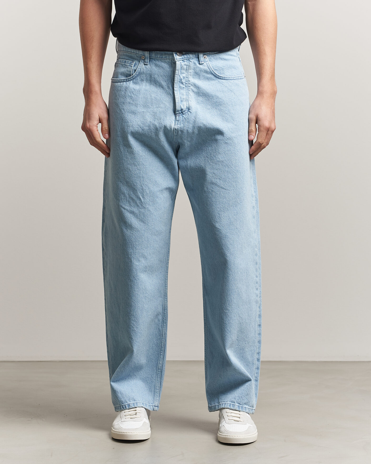 Herr | Jeans | Maison Kitsuné | Wide Fit Jeans Light Washed Indigo