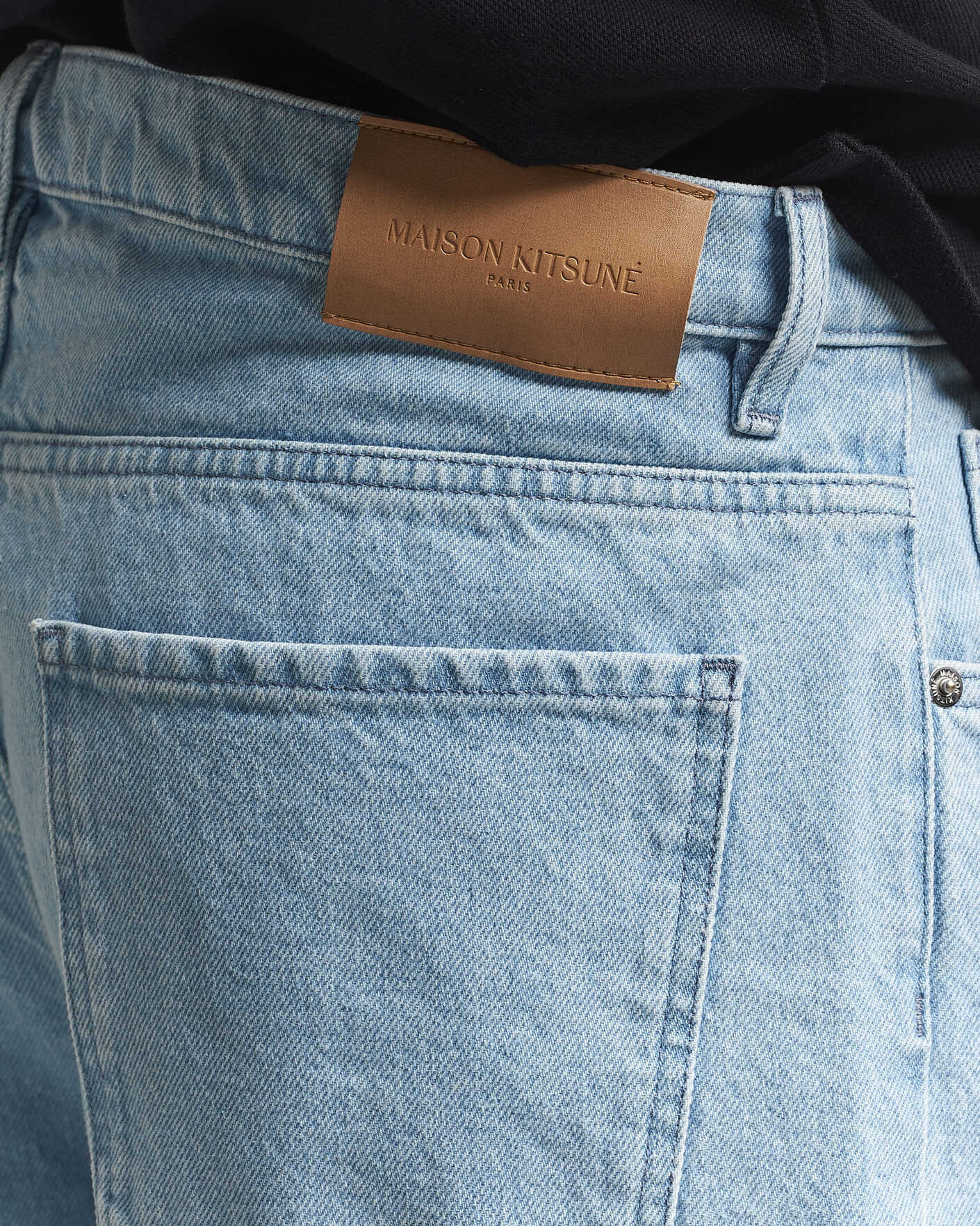 Herr | Byxor | Maison Kitsuné | Wide Fit Jeans Light Washed Indigo