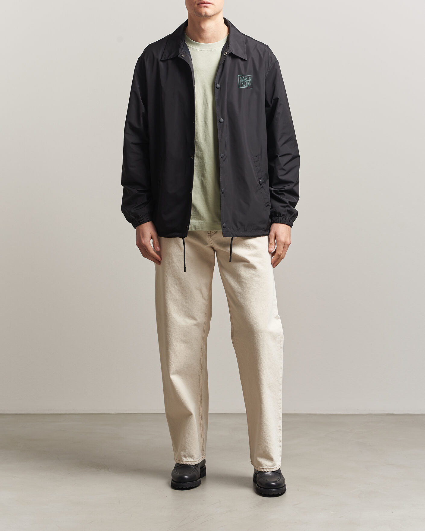 Herr | Jackor | Maison Kitsuné | Tonal Fox Head Coach Jacket Black