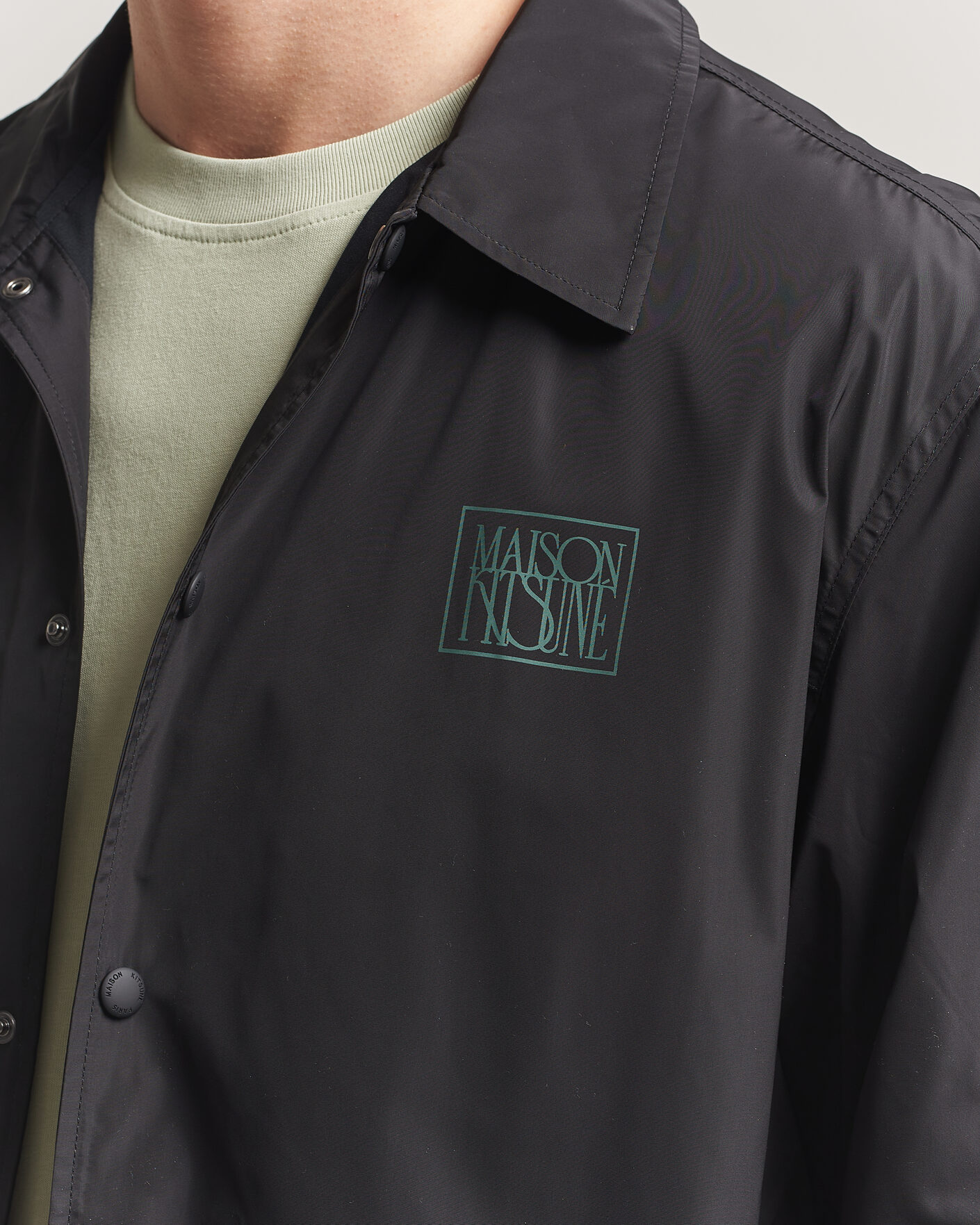 Herr | Jackor | Maison Kitsuné | Tonal Fox Head Coach Jacket Black