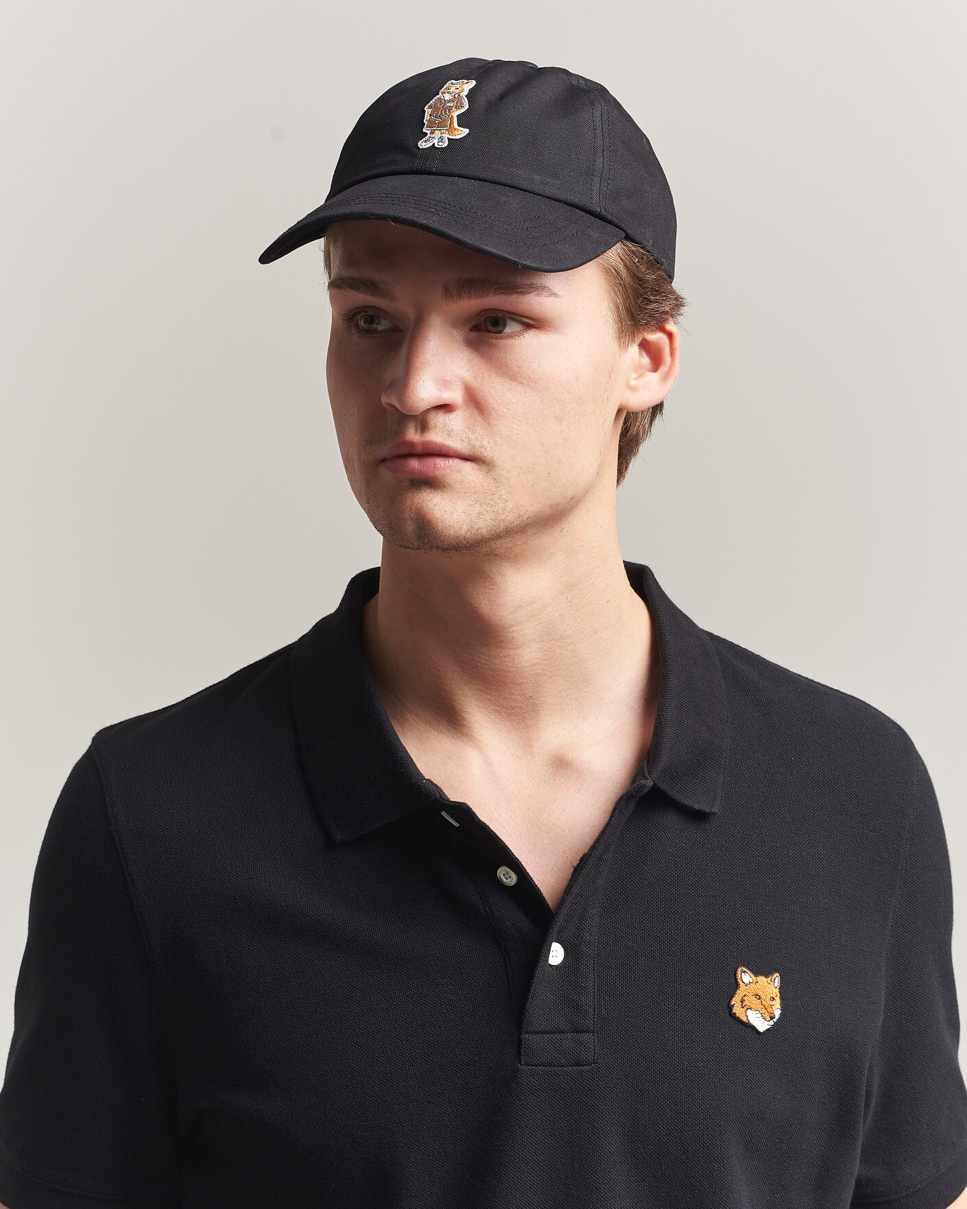 Herr | Hattar & kepsar | Maison Kitsuné | Dressed Fox Cap Black