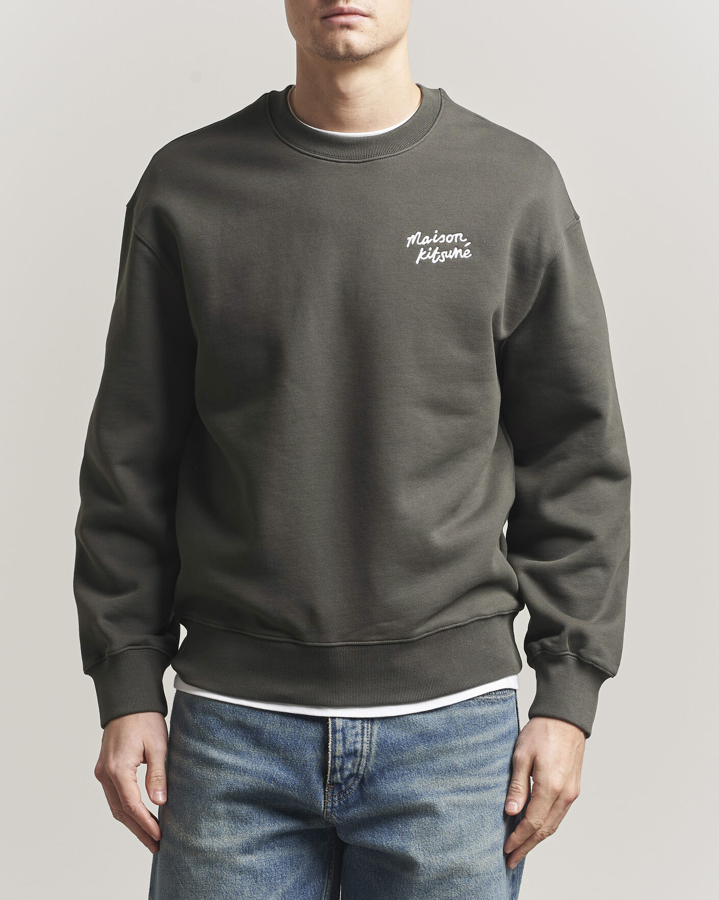 Herr | Tröjor | Maison Kitsuné | Handwriting Sweatshirt Beluga